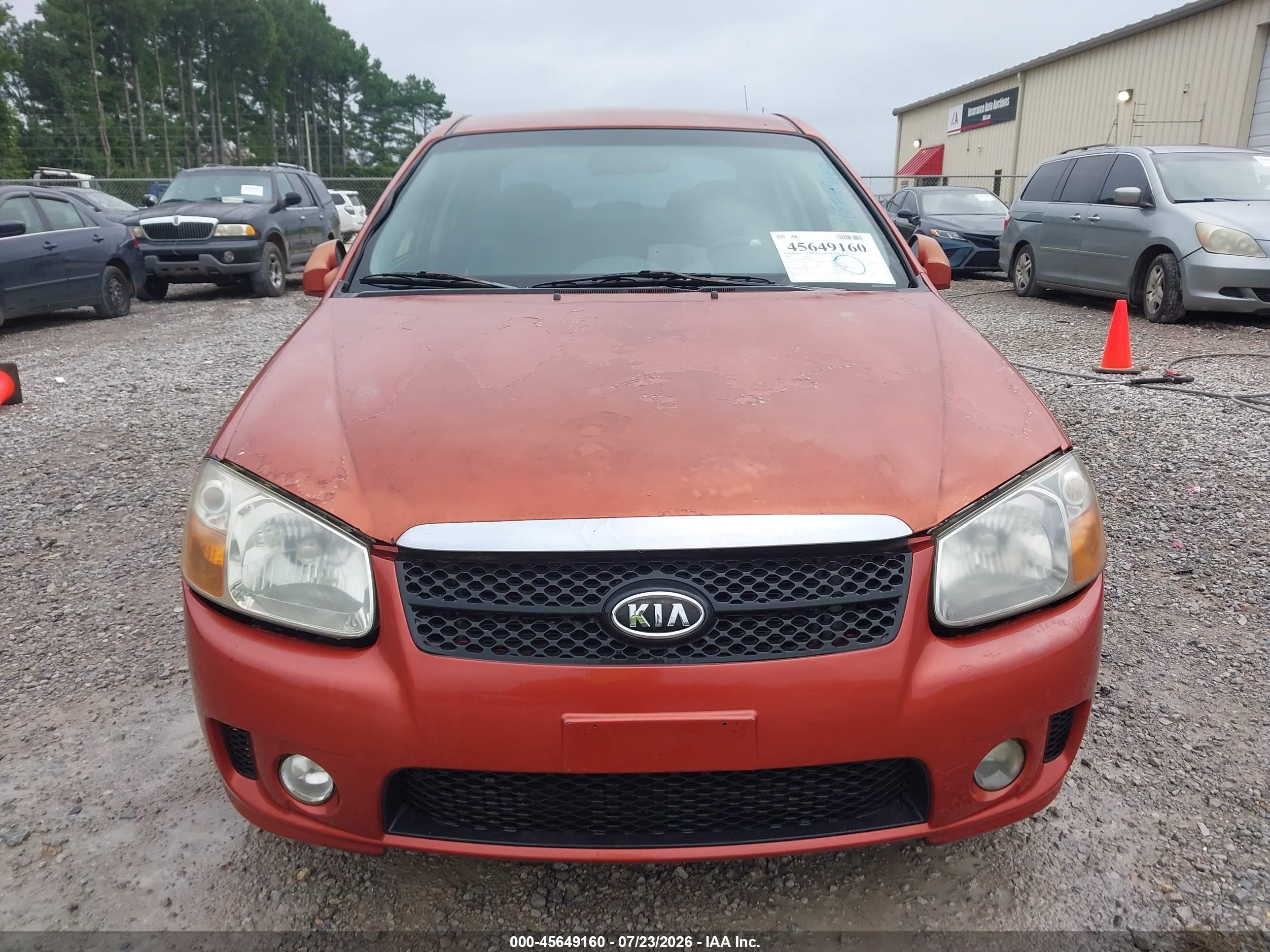 2007 Kia Spectra Sx Orange vin: KNAFE121875003472