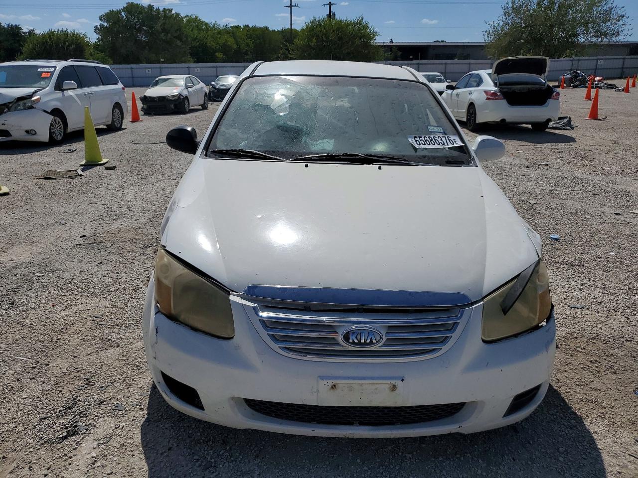 2007 Kia Spectra Lx White vin: KNAFE121875436385