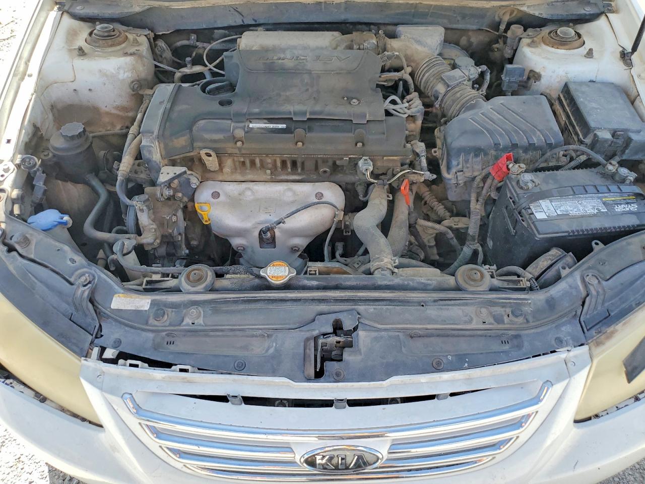 2007 Kia Spectra Lx White vin: KNAFE121875436385