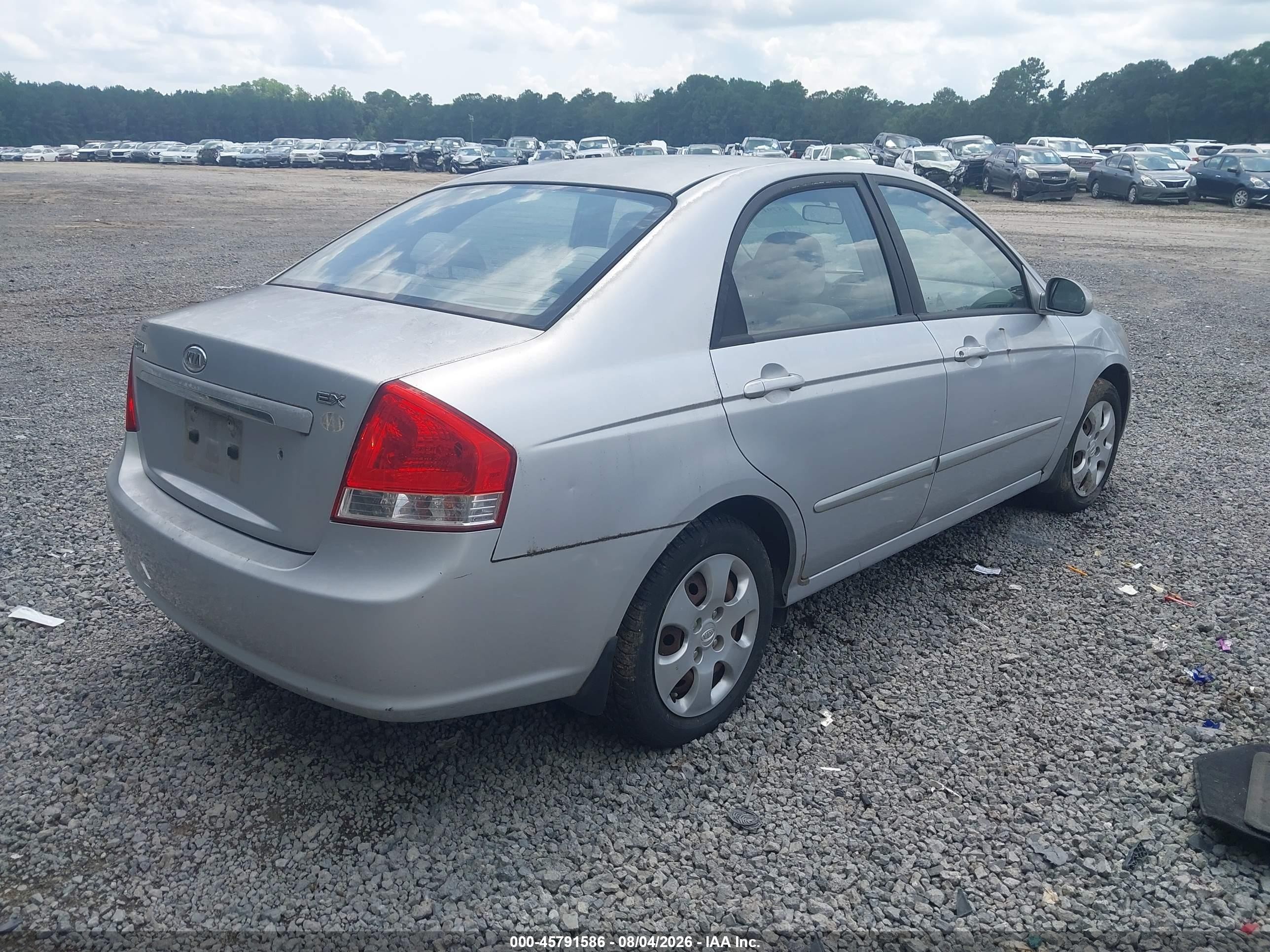 2007 Kia Spectra Ex Silver vin: KNAFE121875454790