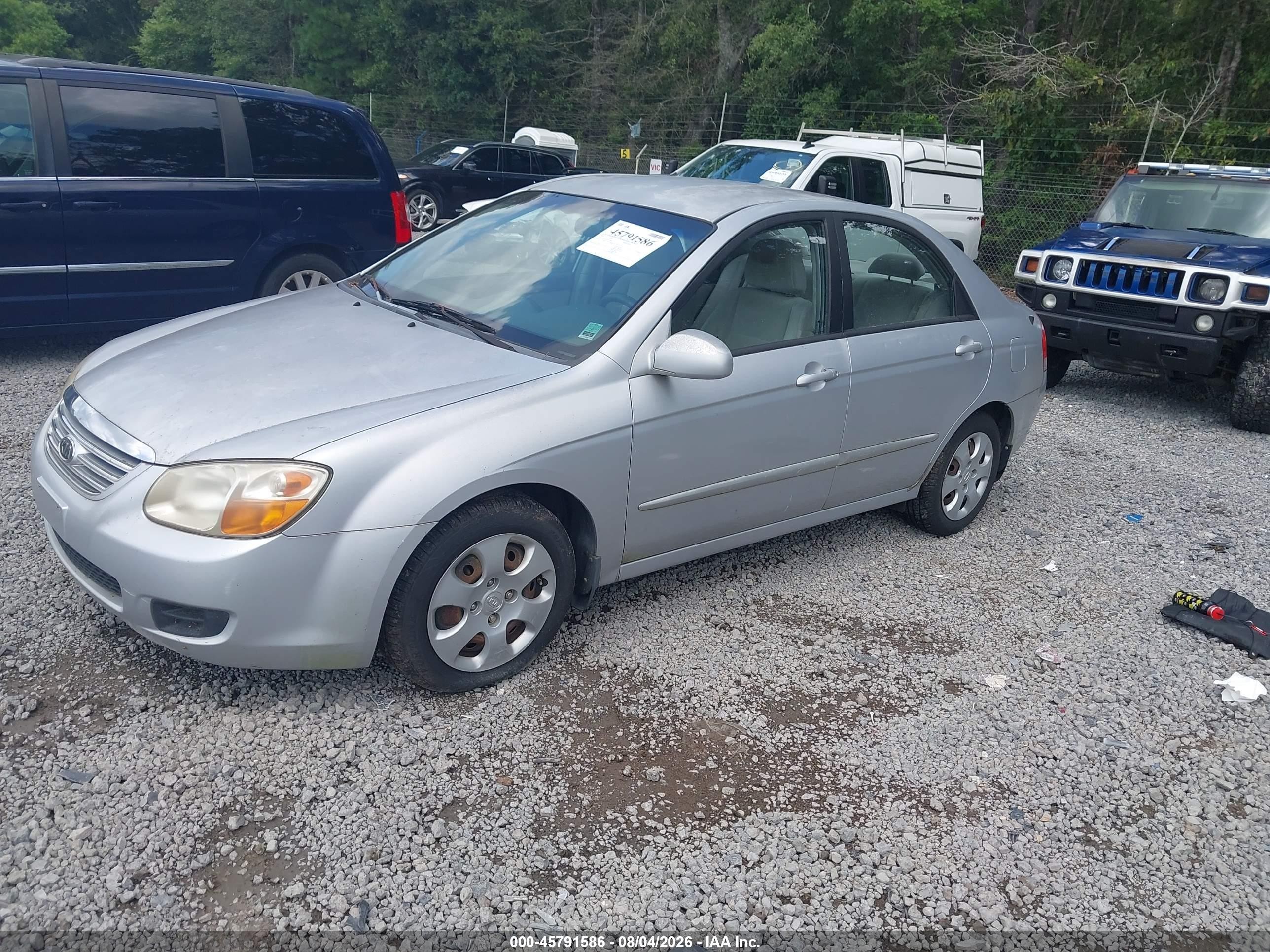 2007 Kia Spectra Ex Silver vin: KNAFE121875454790
