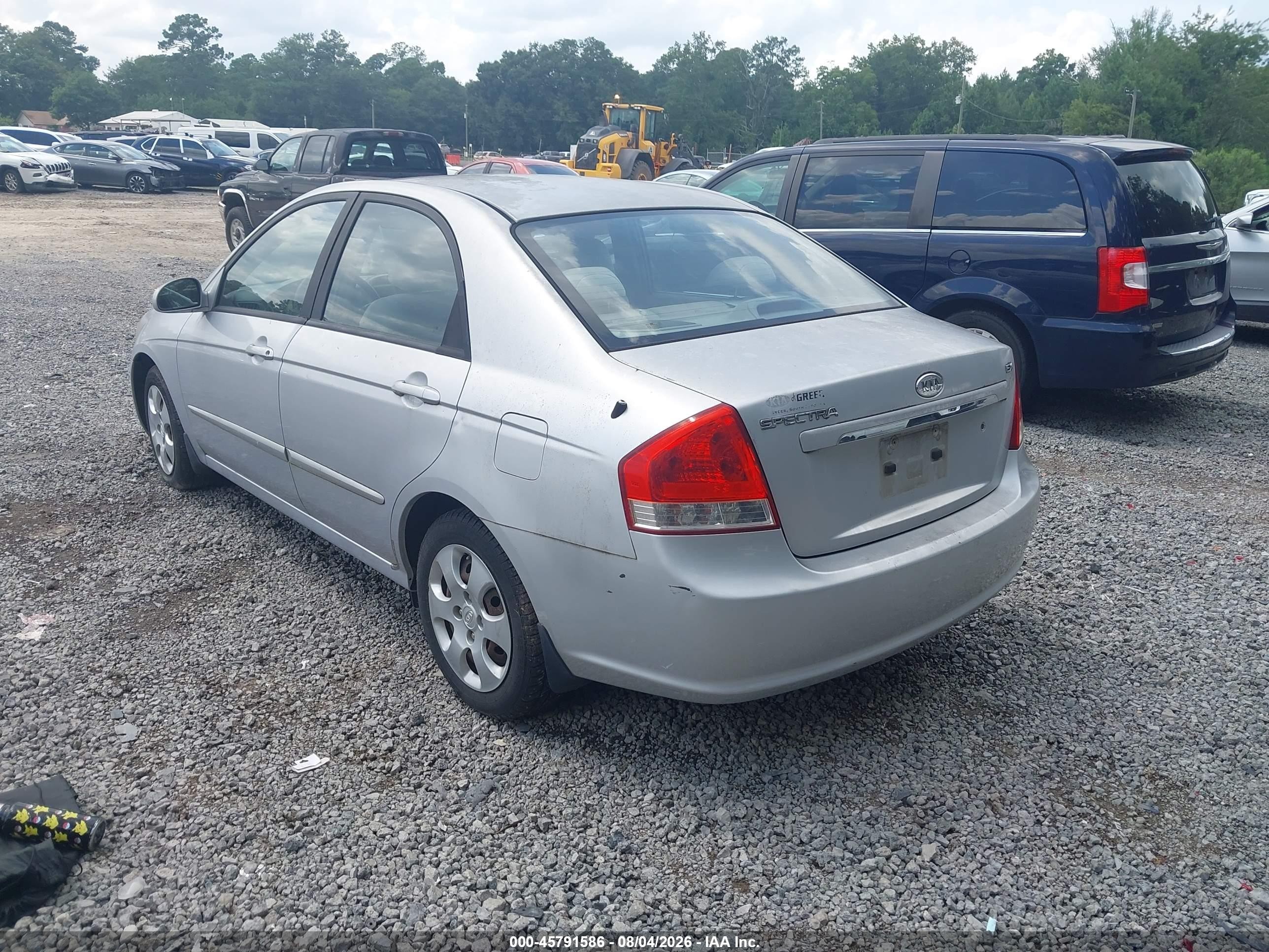 2007 Kia Spectra Ex Silver vin: KNAFE121875454790