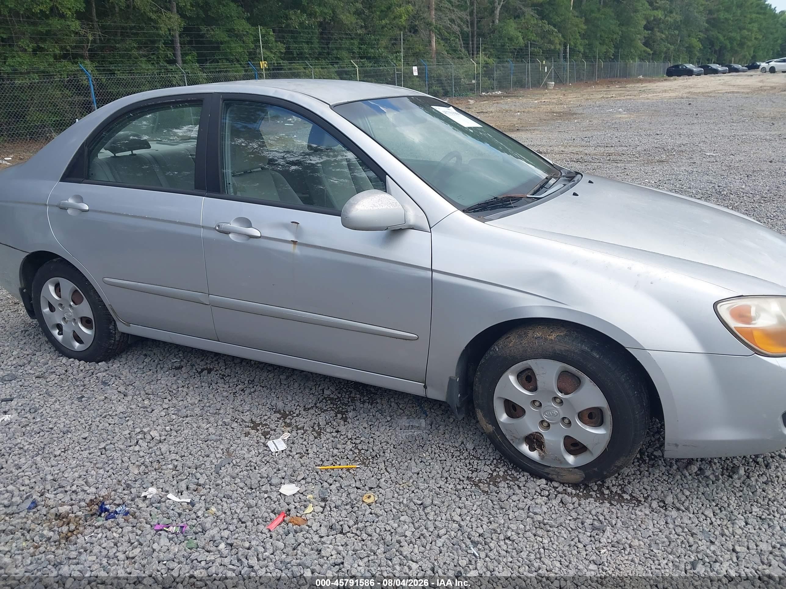2007 Kia Spectra Ex Silver vin: KNAFE121875454790