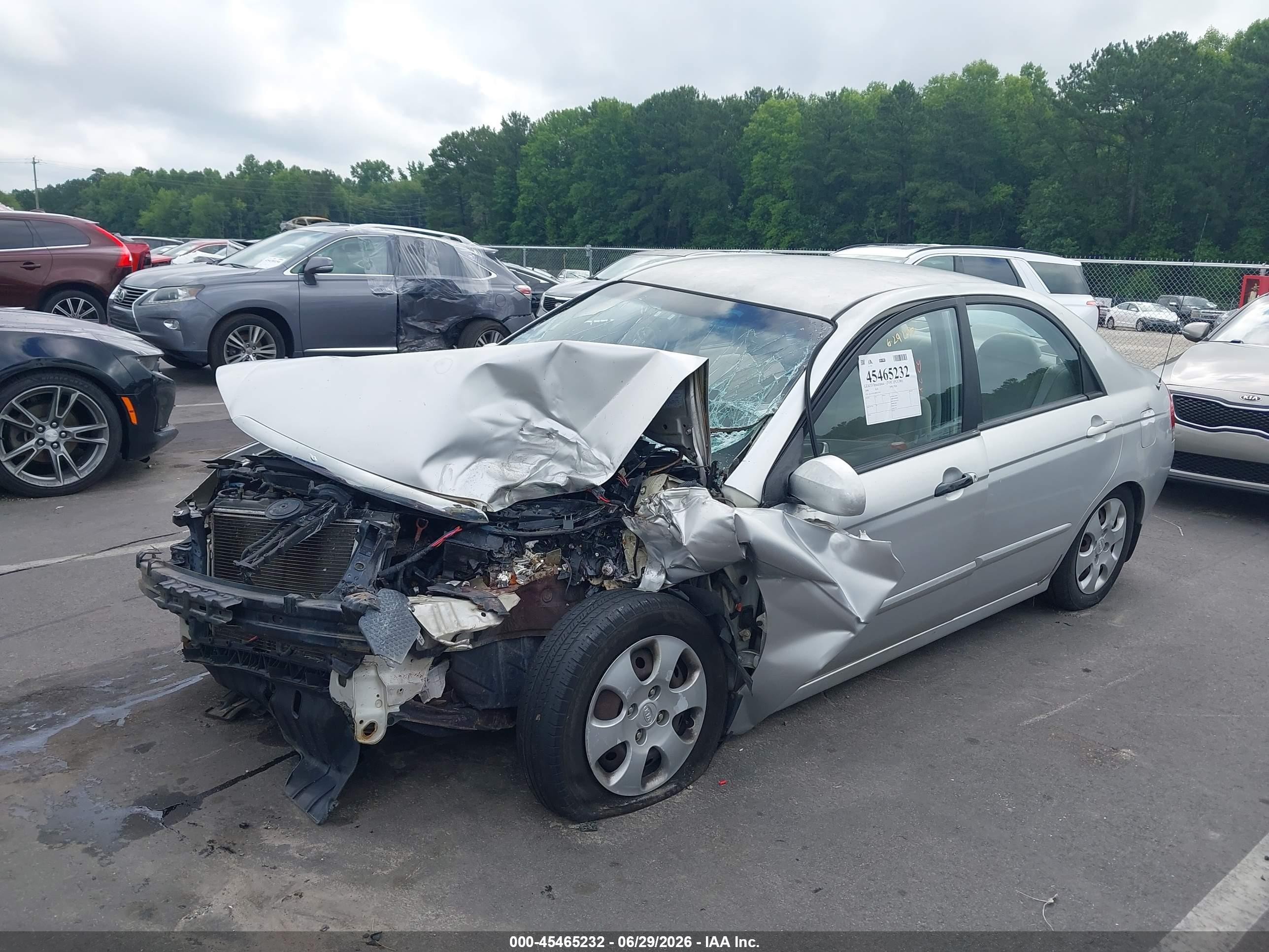 2008 Kia Spectra Ex Silver vin: KNAFE121885511412