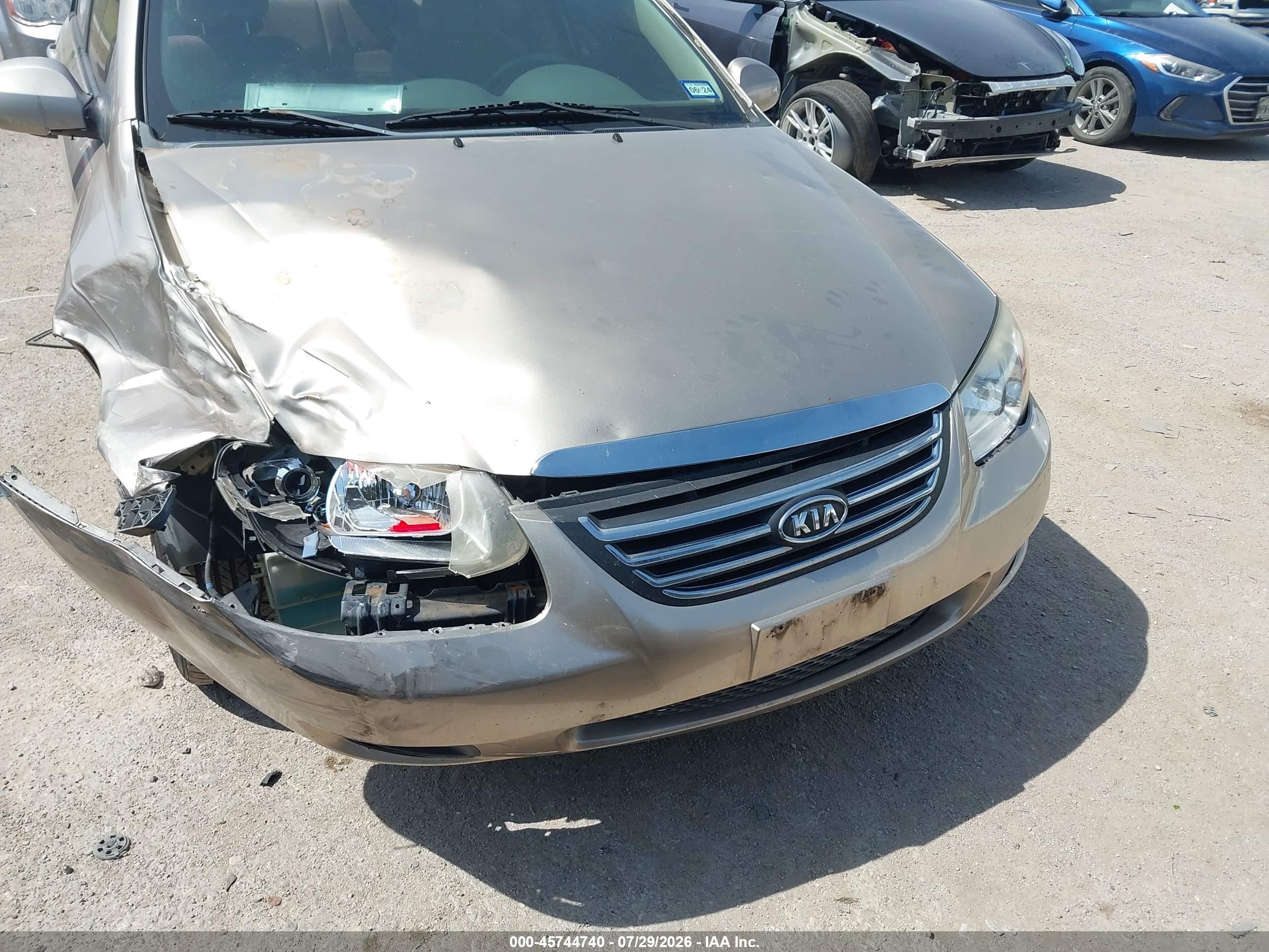 2008 Kia Spectra Ex Champagne vin: KNAFE121885554955