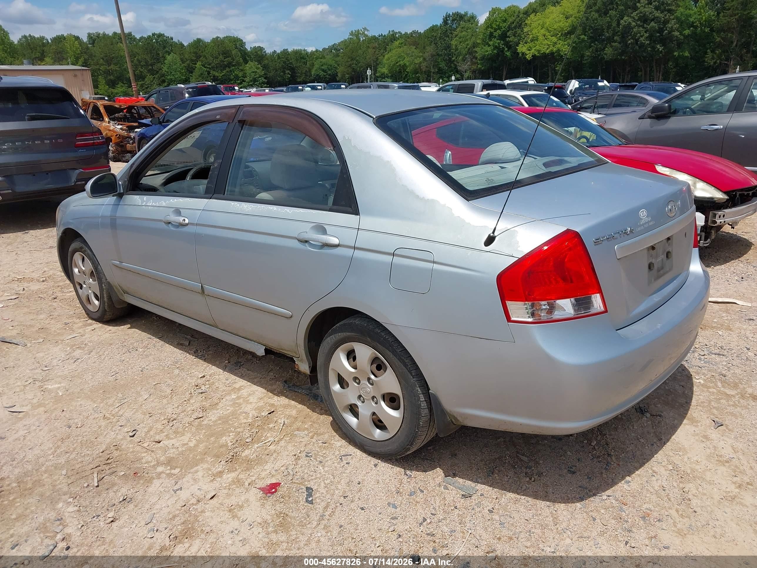 2008 Kia Spectra Lx Light Blue vin: KNAFE121885558746