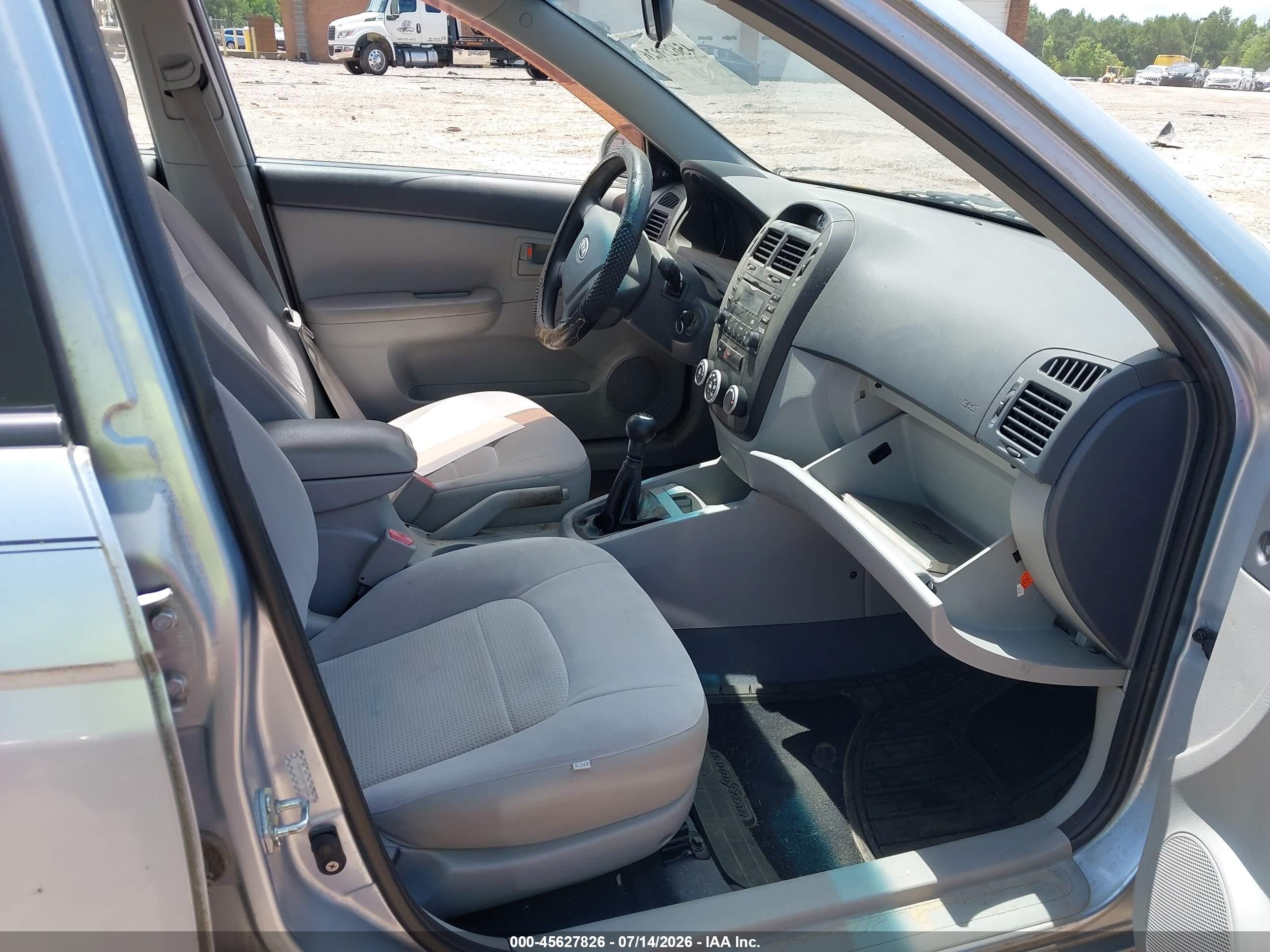 2008 Kia Spectra Lx Light Blue vin: KNAFE121885558746