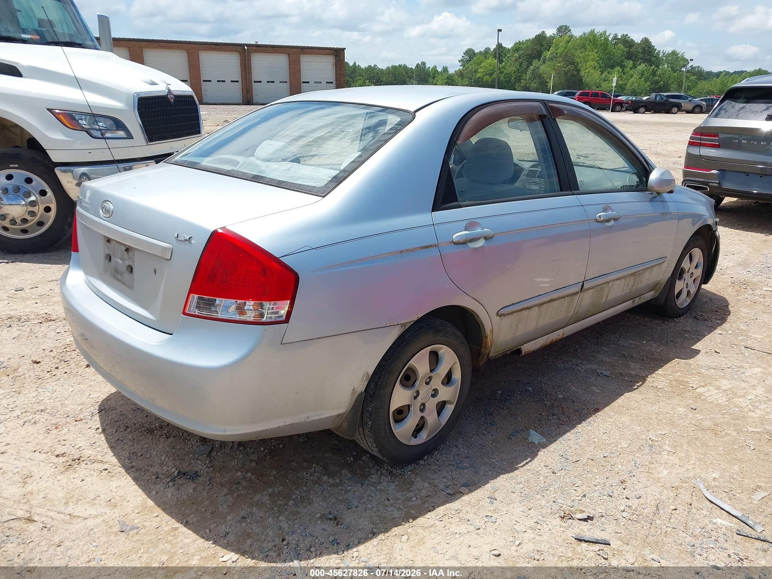 2008 Kia Spectra Lx Light Blue vin: KNAFE121885558746