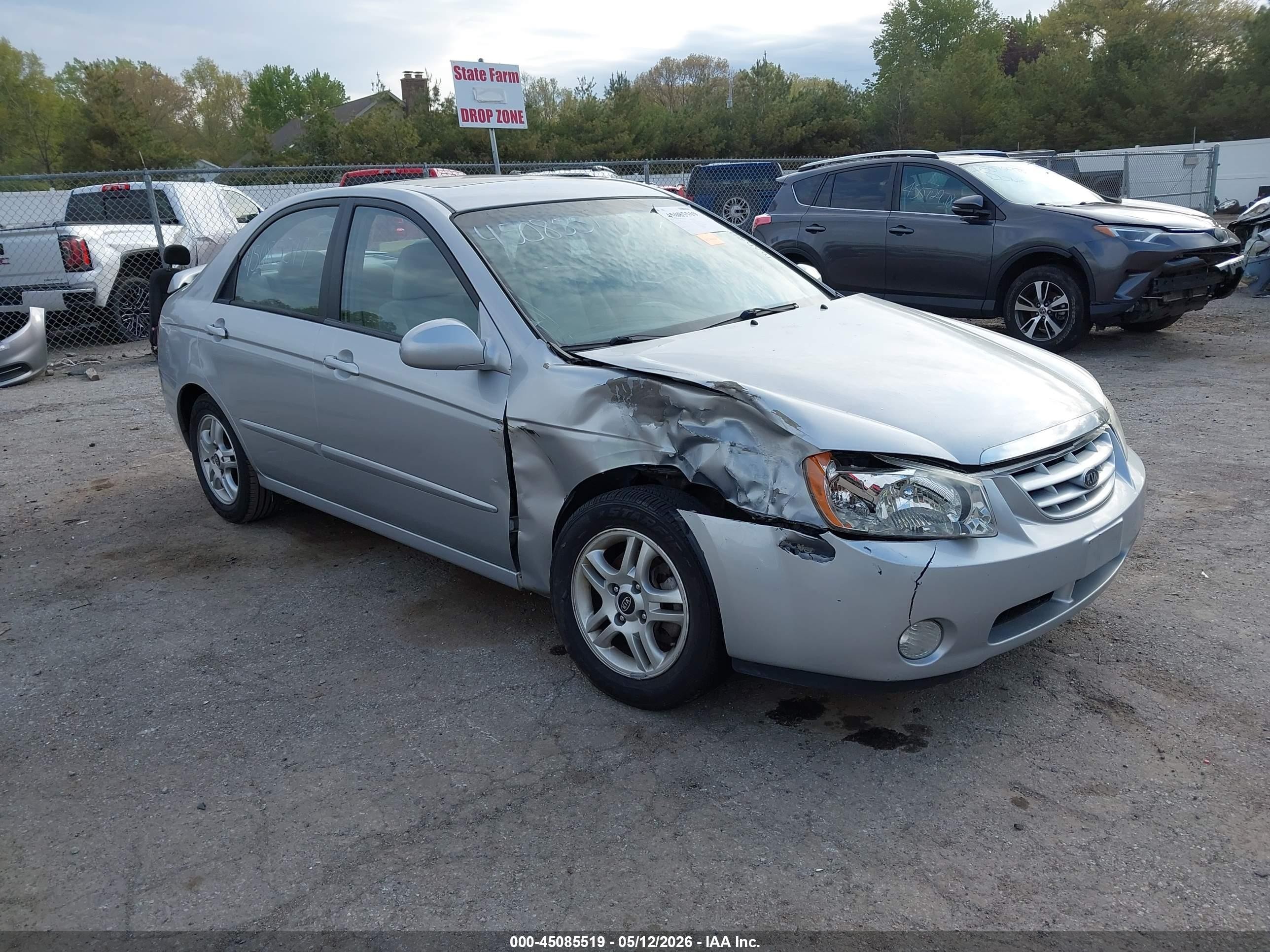 2005 Kia Spectra Ex/lx/sx Silver vin: KNAFE121955105649