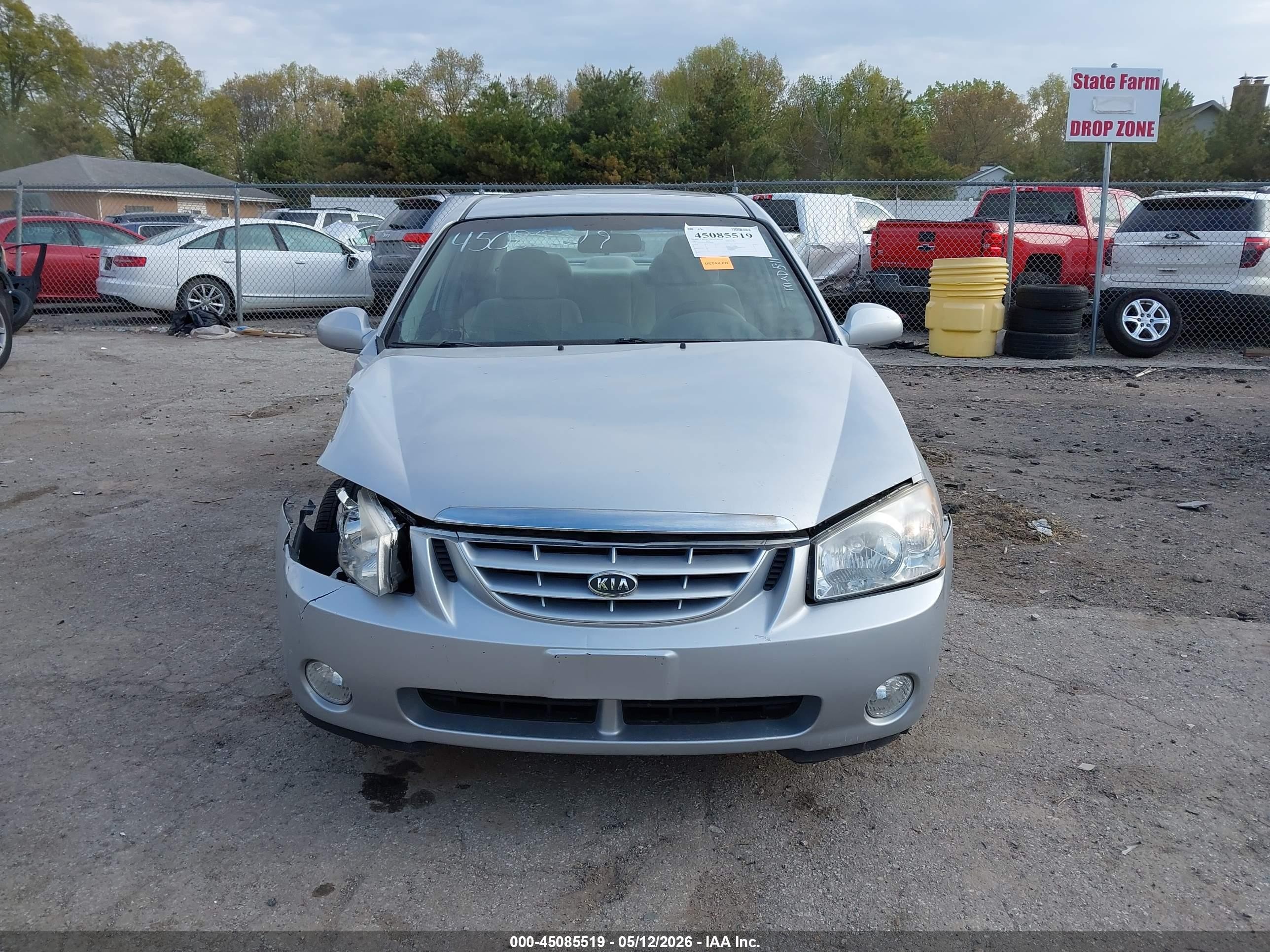 2005 Kia Spectra Ex/lx/sx Silver vin: KNAFE121955105649