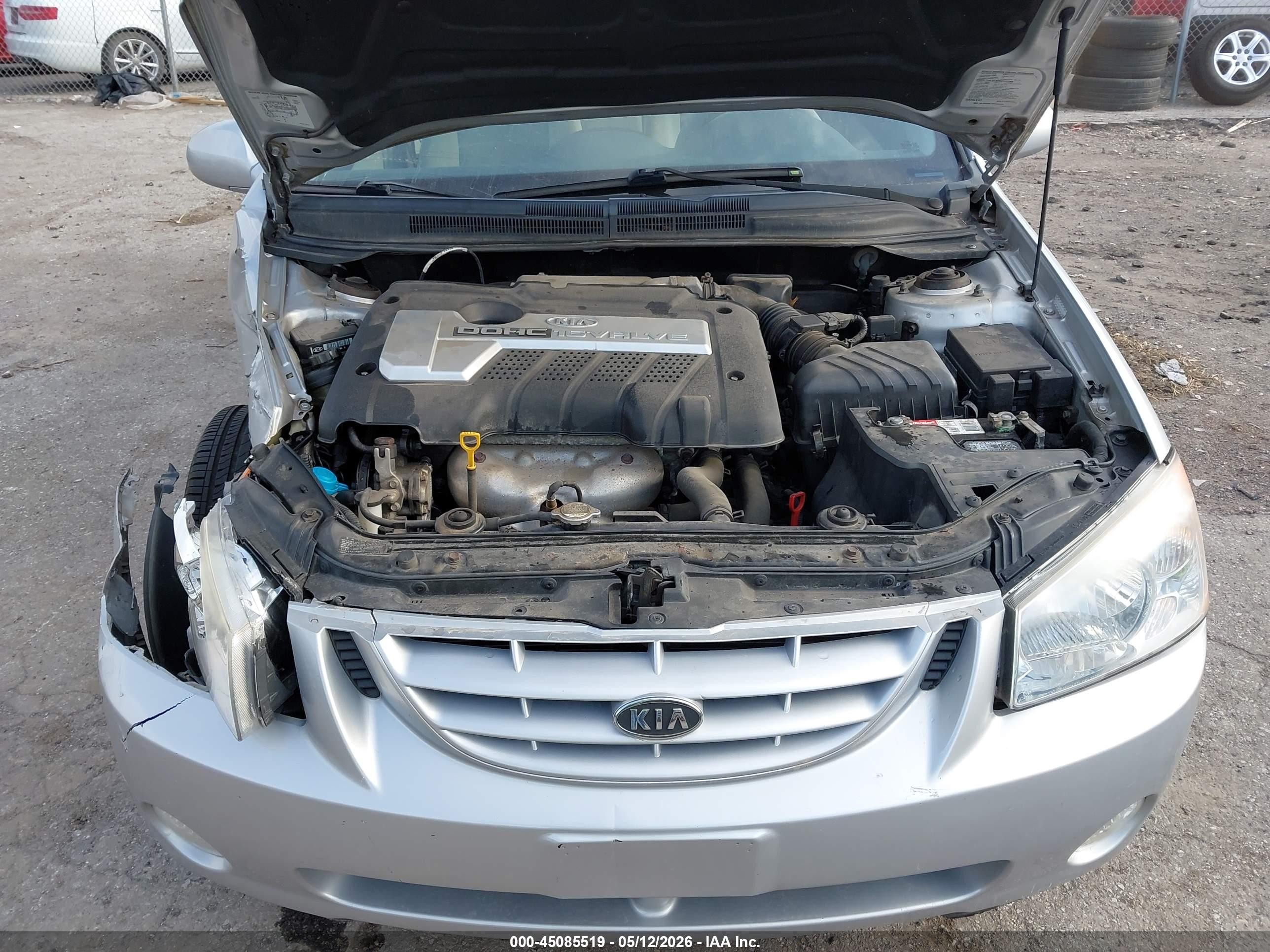 2005 Kia Spectra Ex/lx/sx Silver vin: KNAFE121955105649