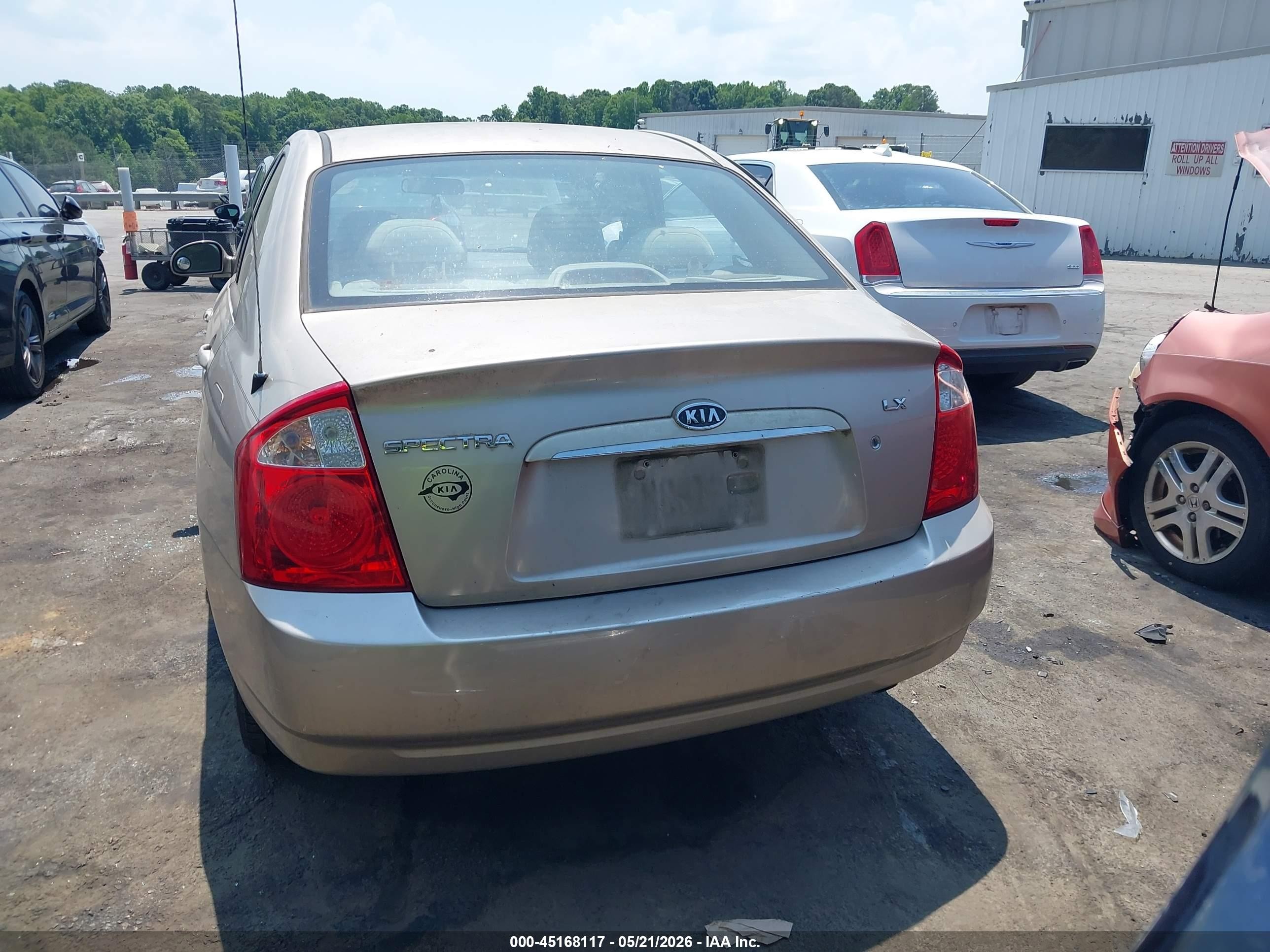 2005 Kia Spectra Ex/lx/sx Gold vin: KNAFE121955159369