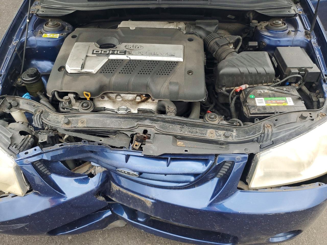 2005 Kia Spectra Blue vin: KNAFE121955170274