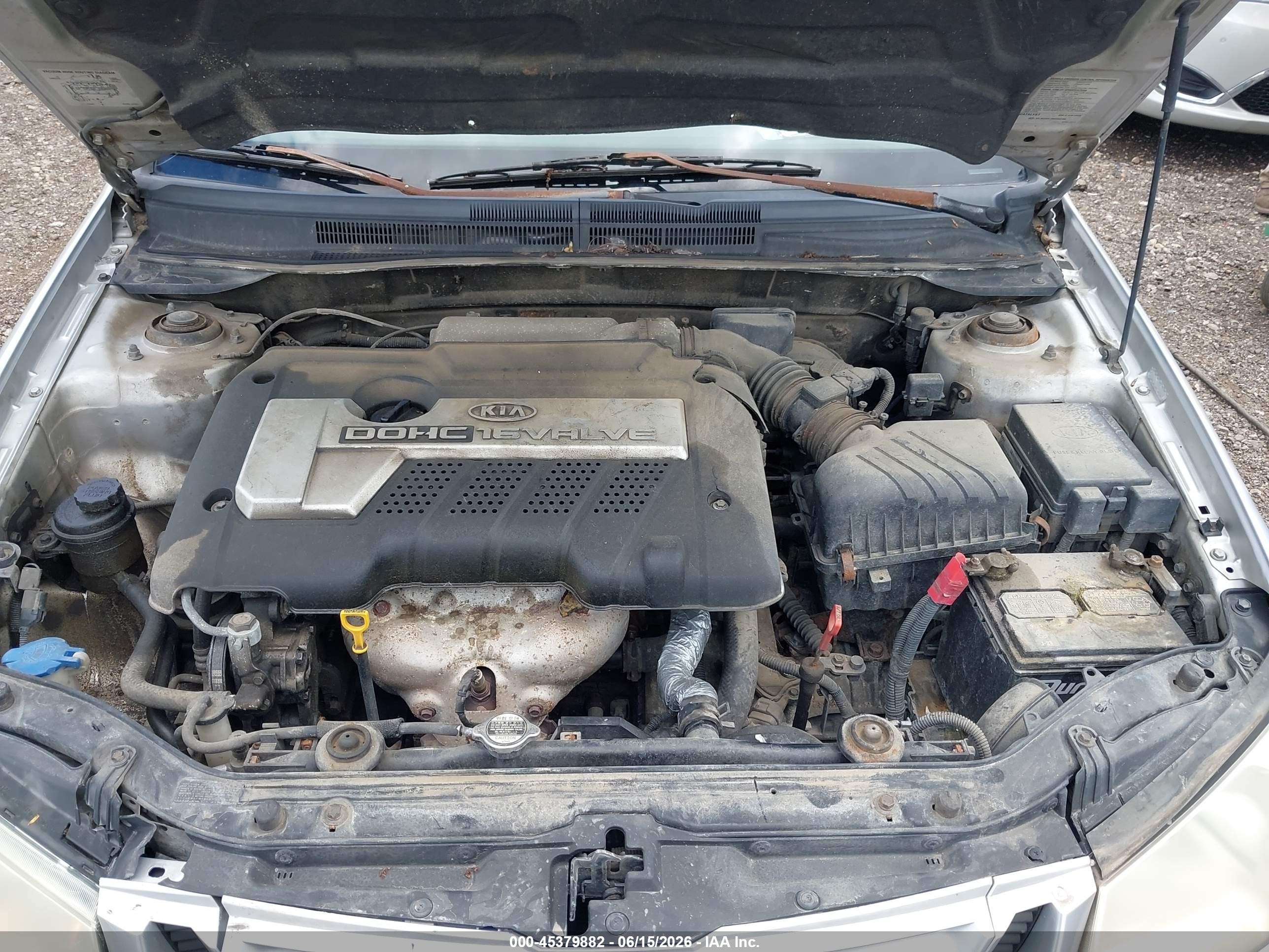 2006 Kia Spectra Ex/lx/sx Silver vin: KNAFE121965289606