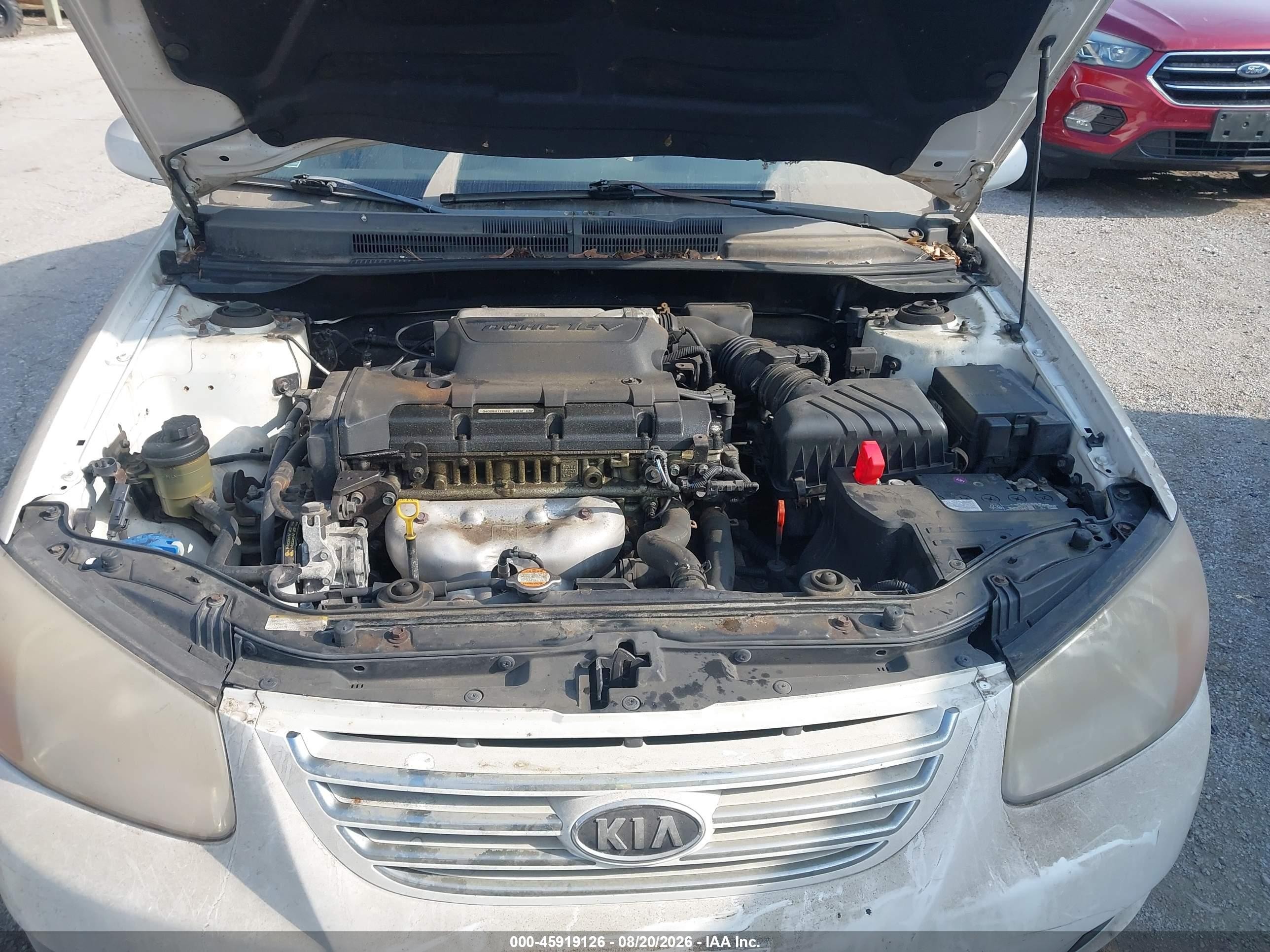 2007 Kia Spectra Ex Белый vin: KNAFE121975396043