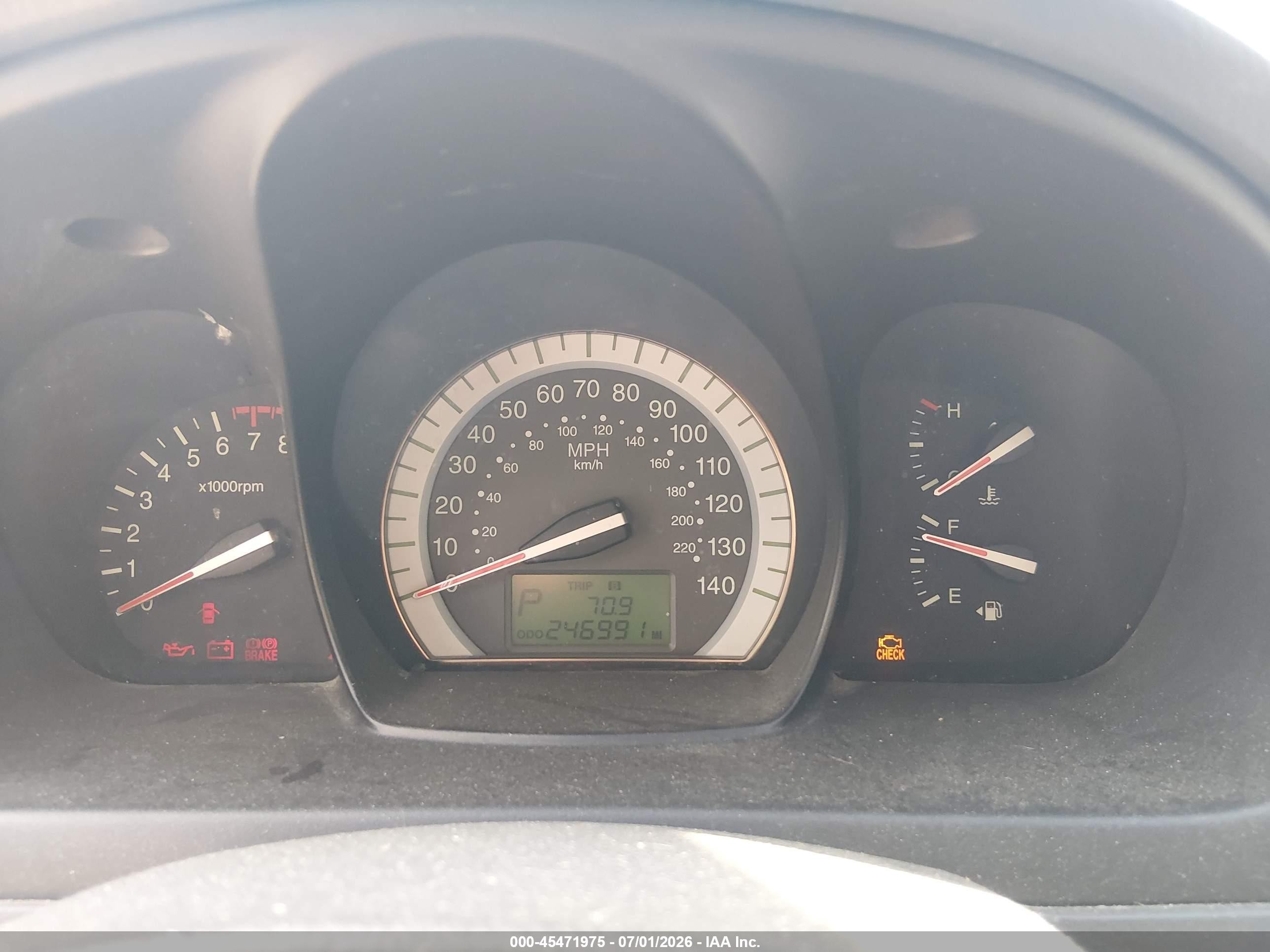2007 Kia Spectra Ex Blue vin: KNAFE121975435312