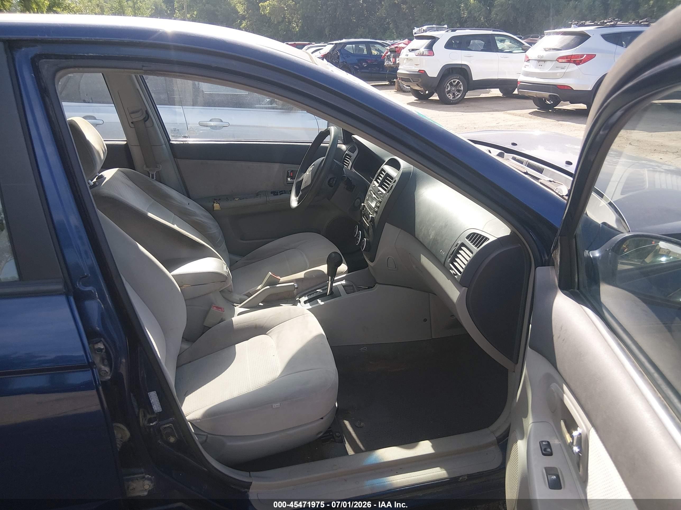 2007 Kia Spectra Ex Blue vin: KNAFE121975435312