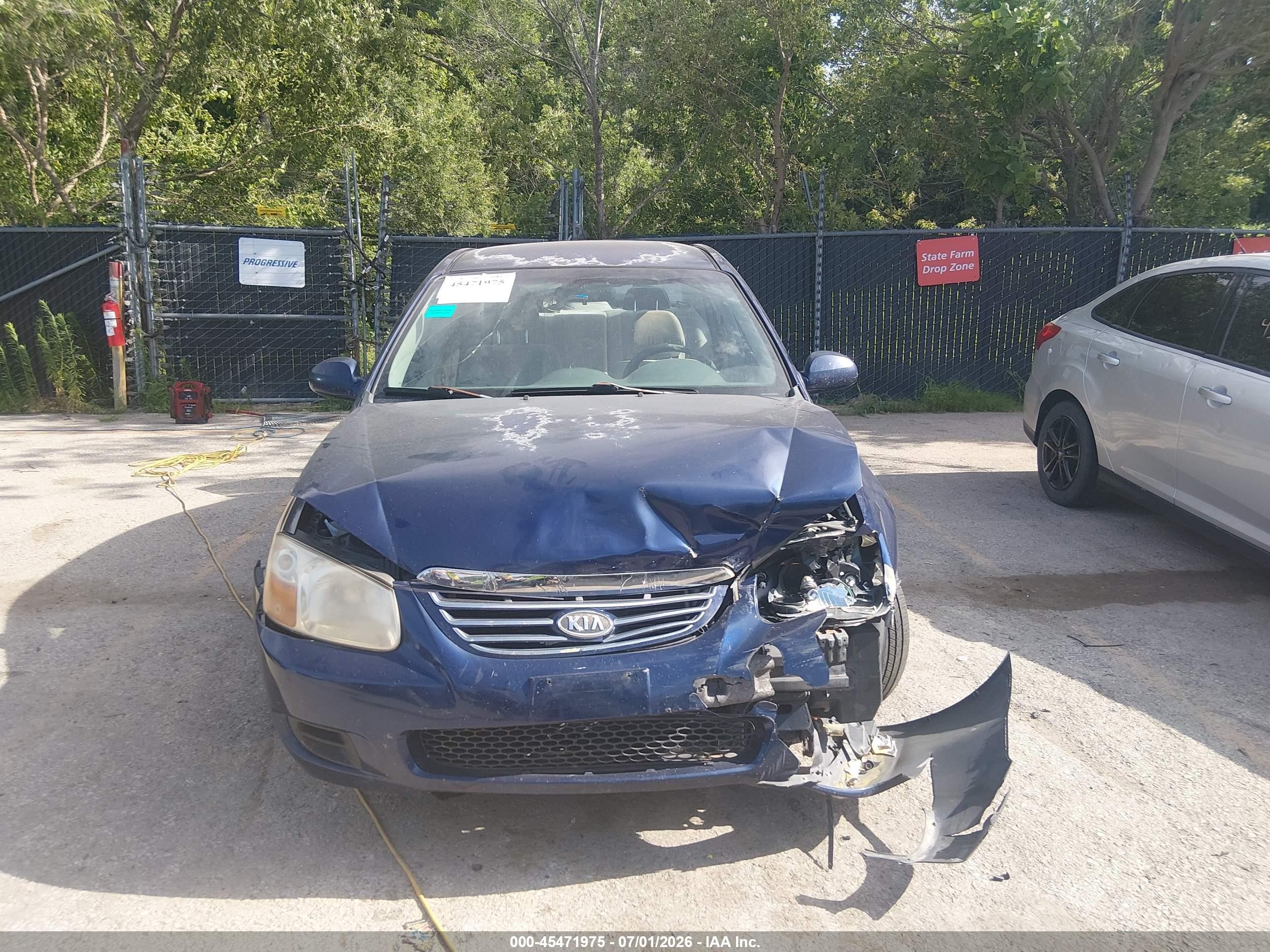 2007 Kia Spectra Ex Blue vin: KNAFE121975435312