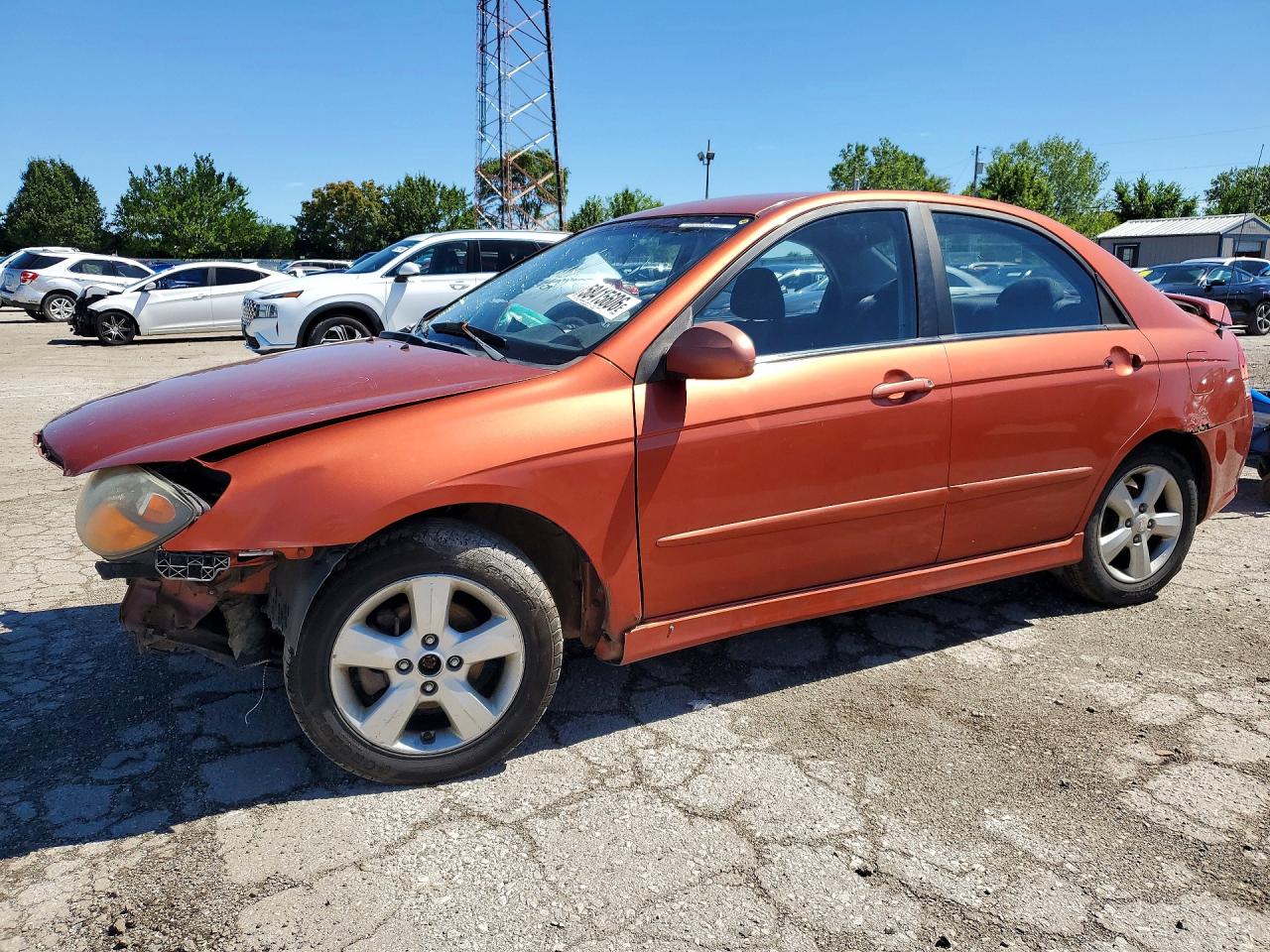 2008 Kia Spectra Lx Orange vin: KNAFE121985020041