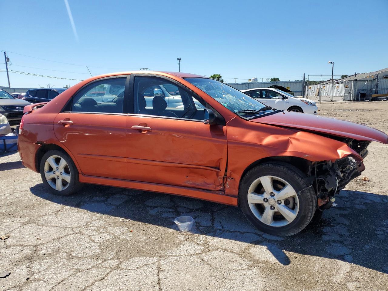 2008 Kia Spectra Lx Orange vin: KNAFE121985020041