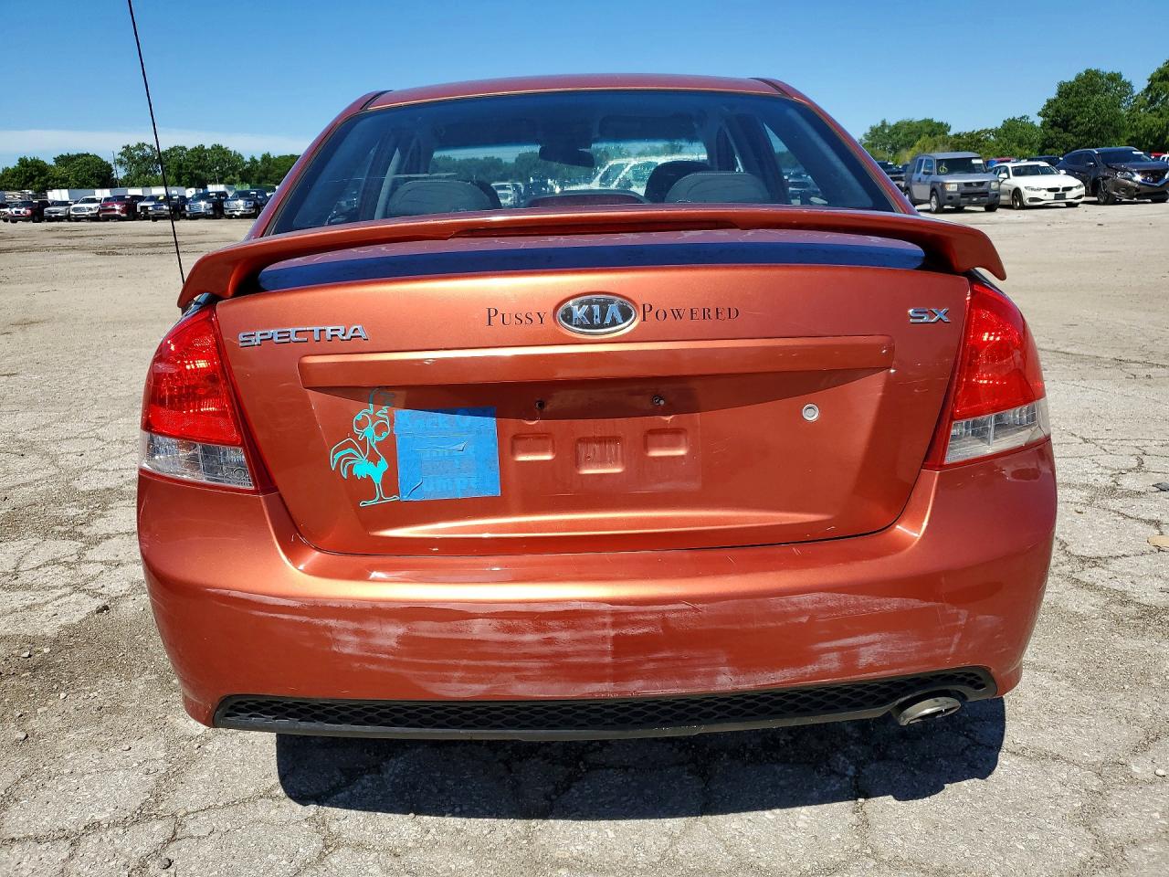 2008 Kia Spectra Lx Orange vin: KNAFE121985020041
