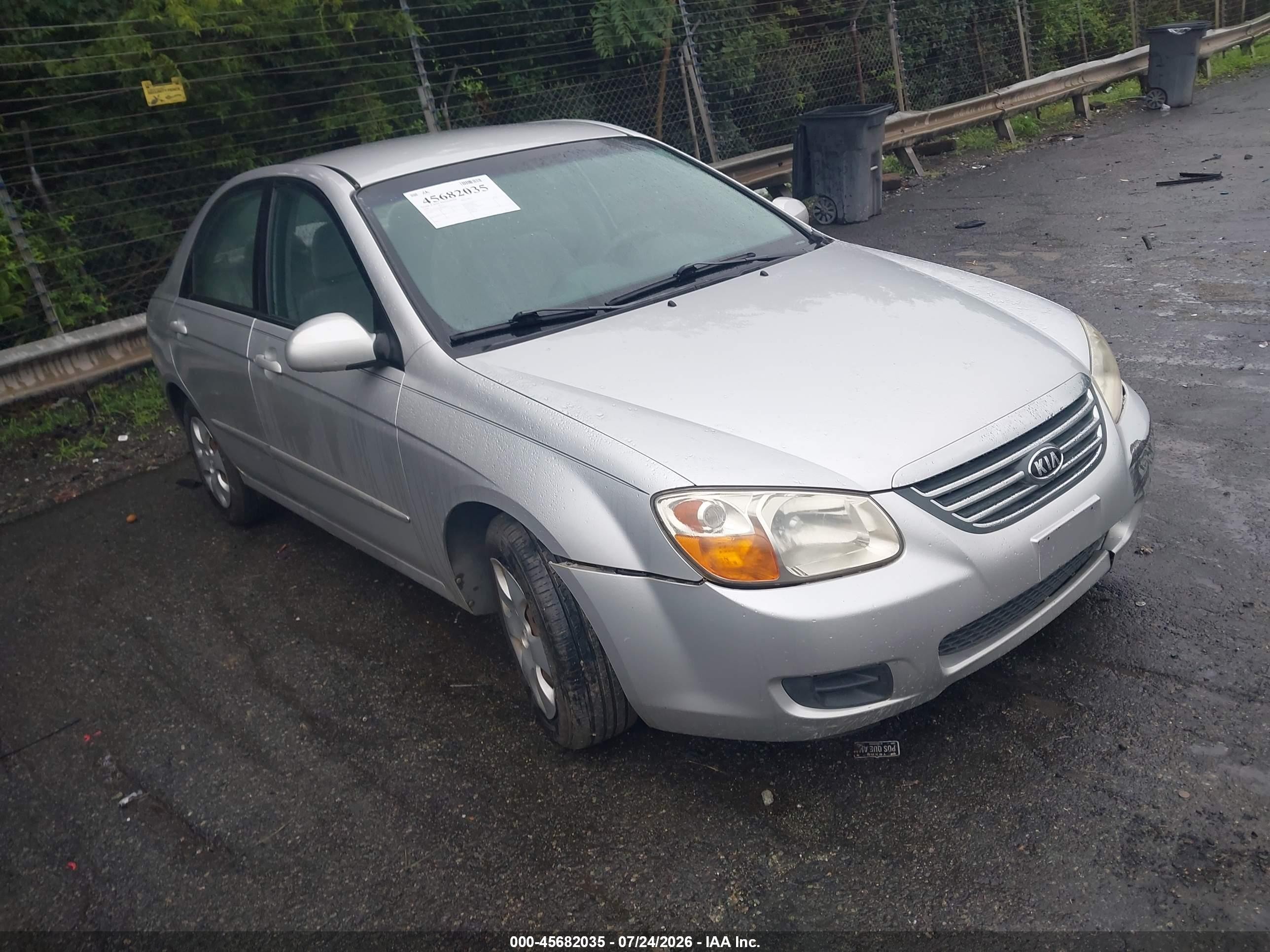 2008 Kia Spectra Lx Silver vin: KNAFE121985508812