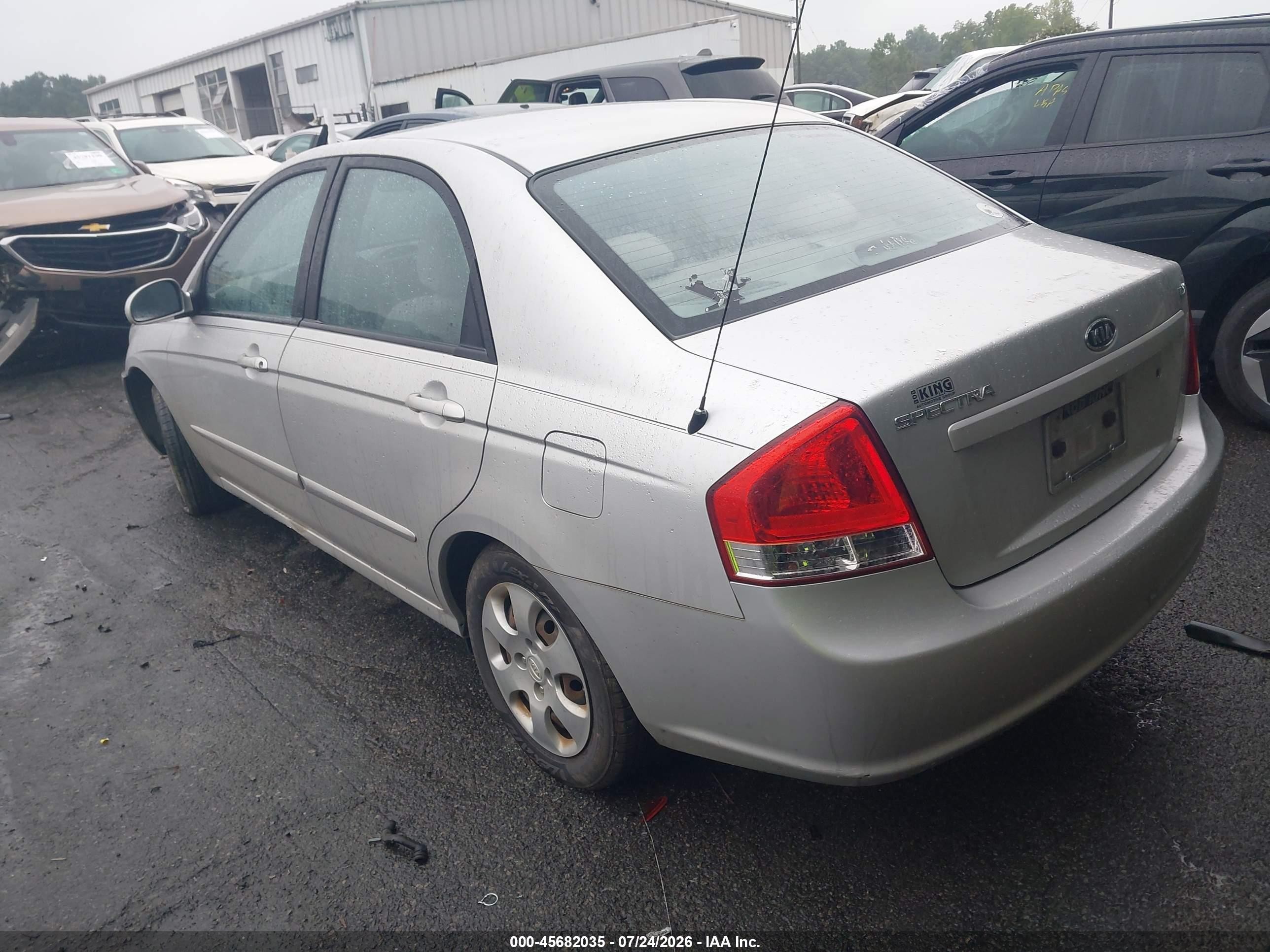 2008 Kia Spectra Lx Silver vin: KNAFE121985508812