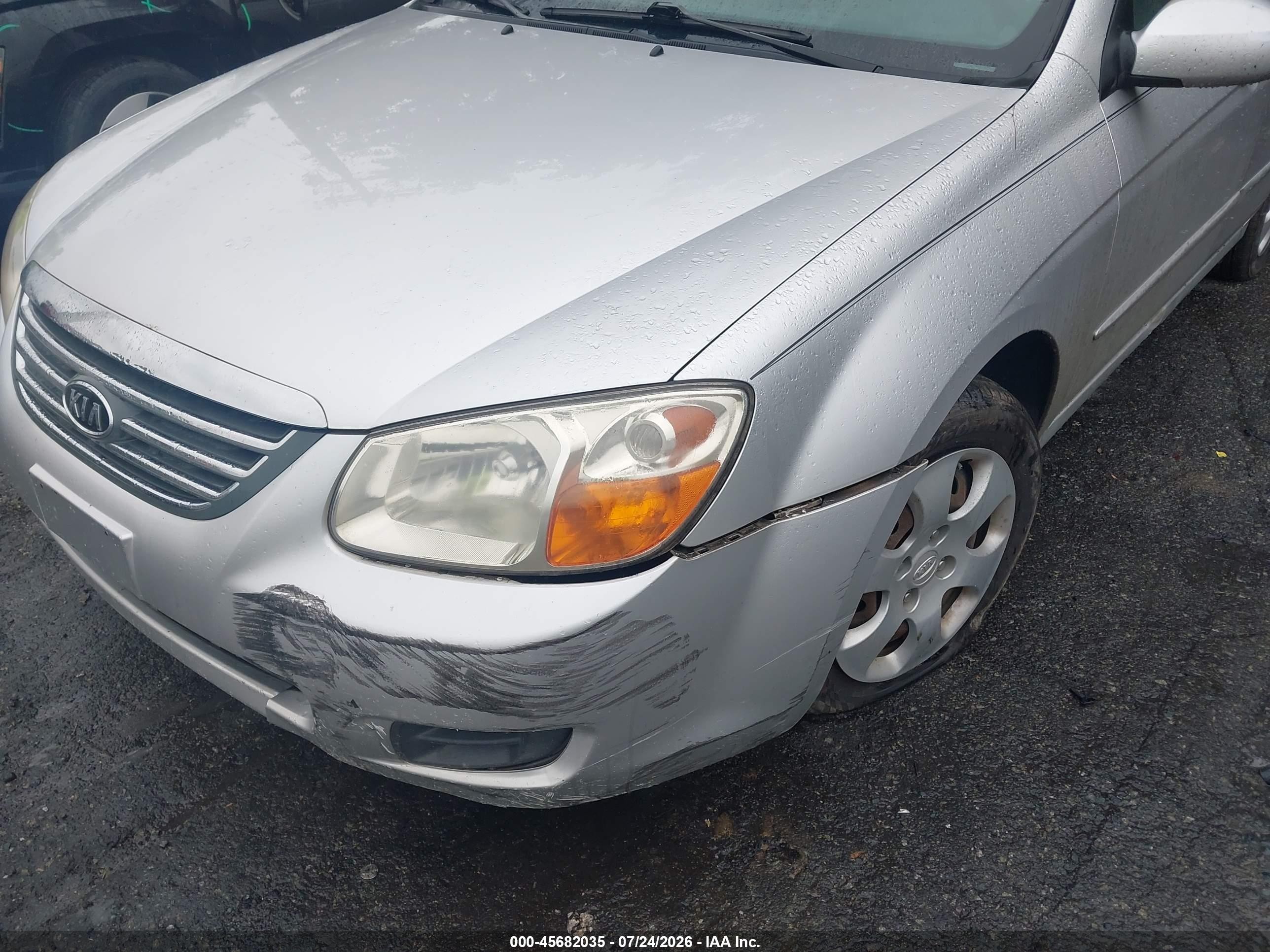 2008 Kia Spectra Lx Silver vin: KNAFE121985508812