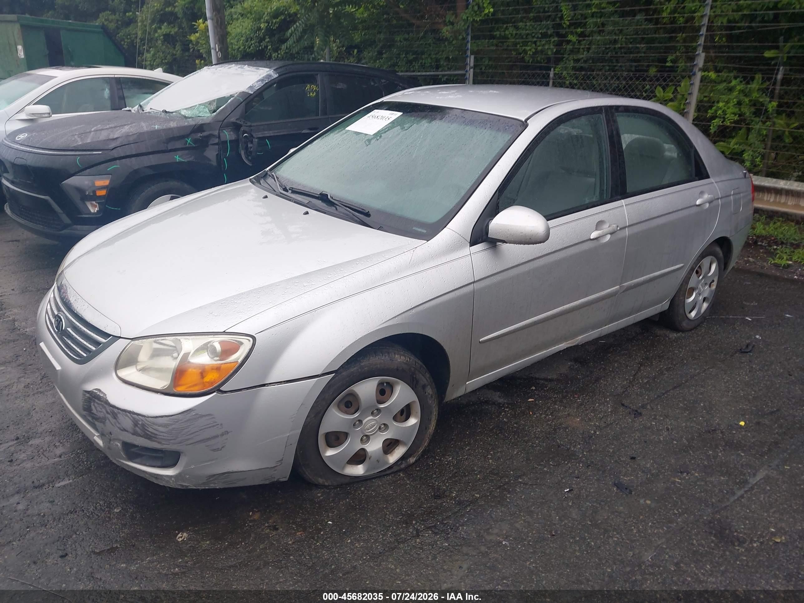 2008 Kia Spectra Lx Silver vin: KNAFE121985508812