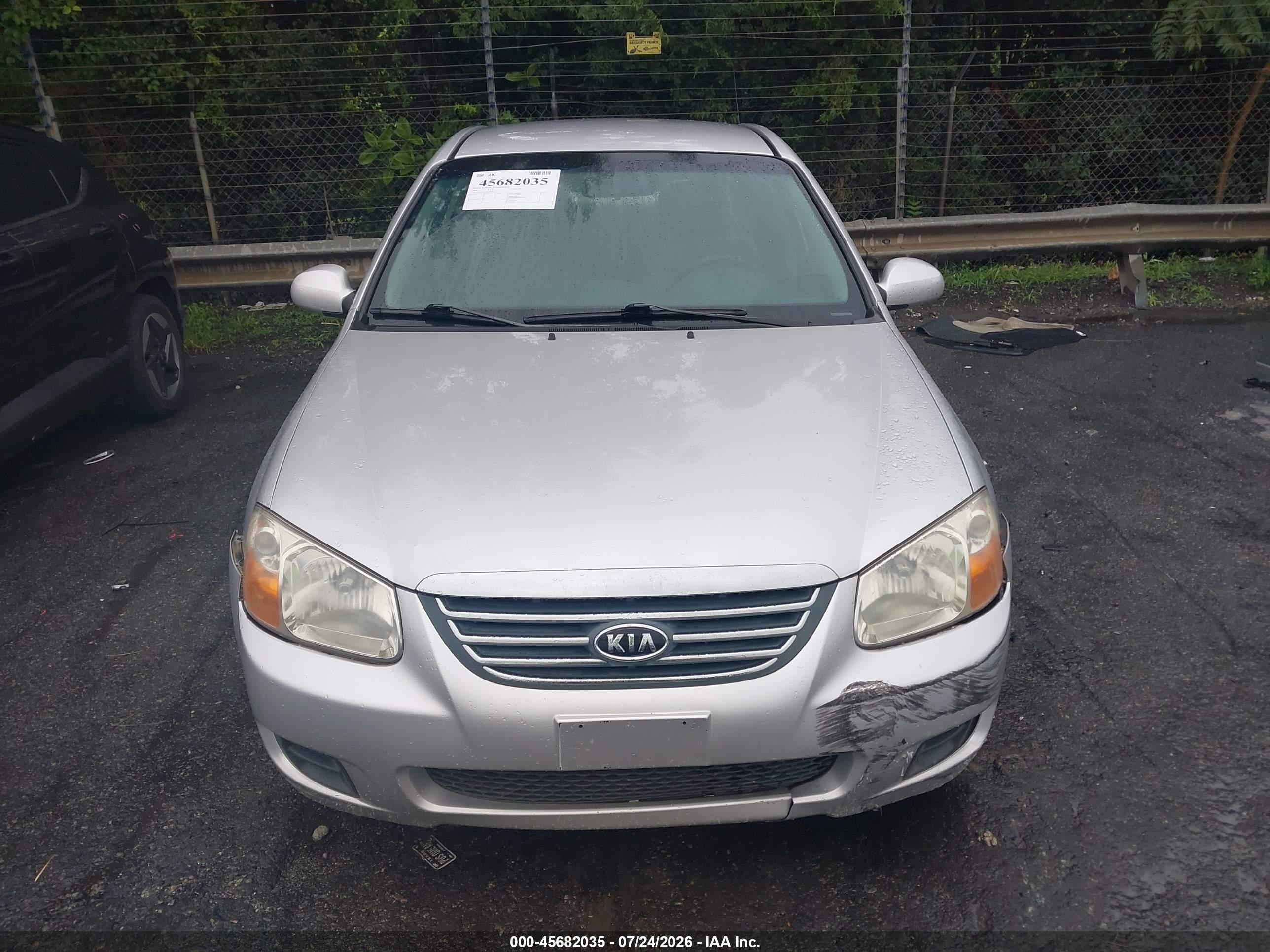2008 Kia Spectra Lx Silver vin: KNAFE121985508812