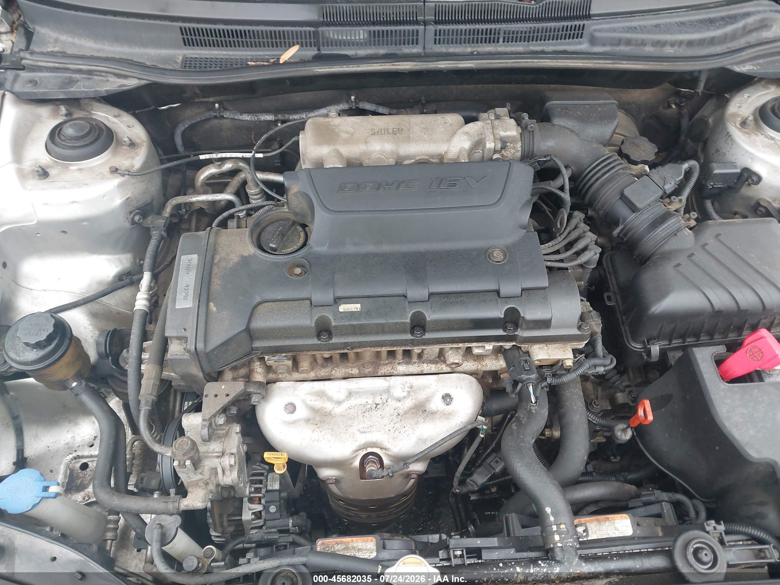 2008 Kia Spectra Lx Silver vin: KNAFE121985508812