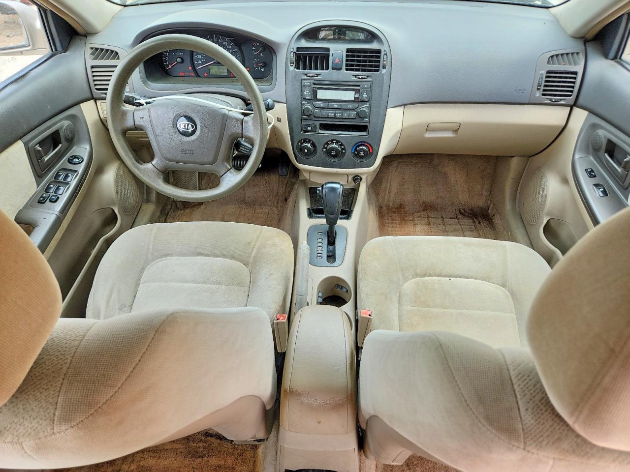 2005 Kia Spectra Lx Золотой vin: KNAFE121X55080003