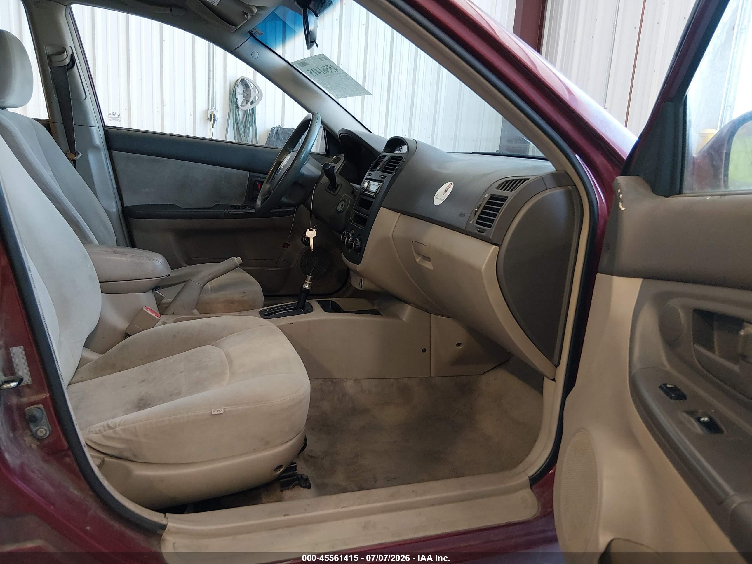 2005 Kia Spectra Ex/lx/sx Burgundy vin: KNAFE121X55164841