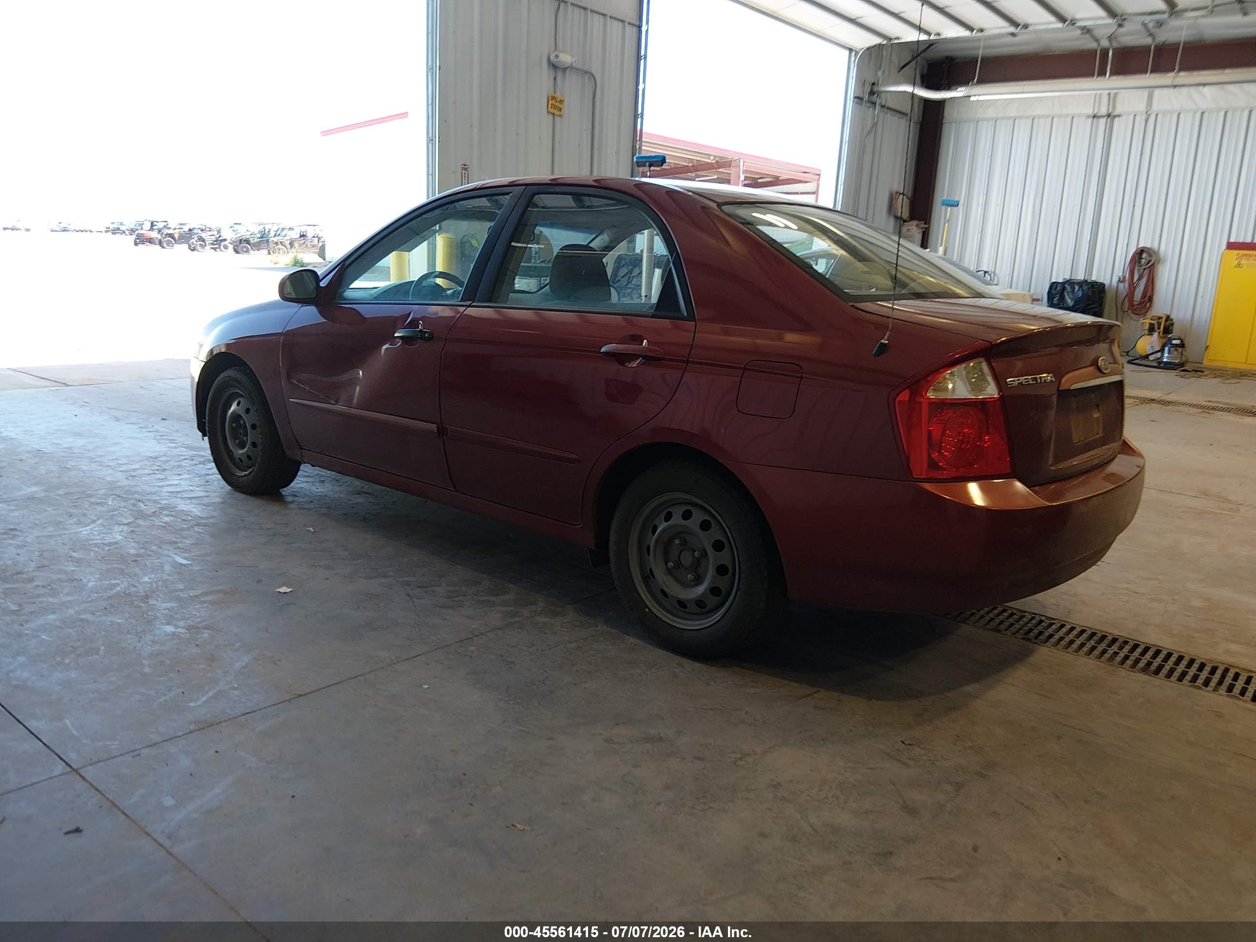 2005 Kia Spectra Ex/lx/sx Burgundy vin: KNAFE121X55164841