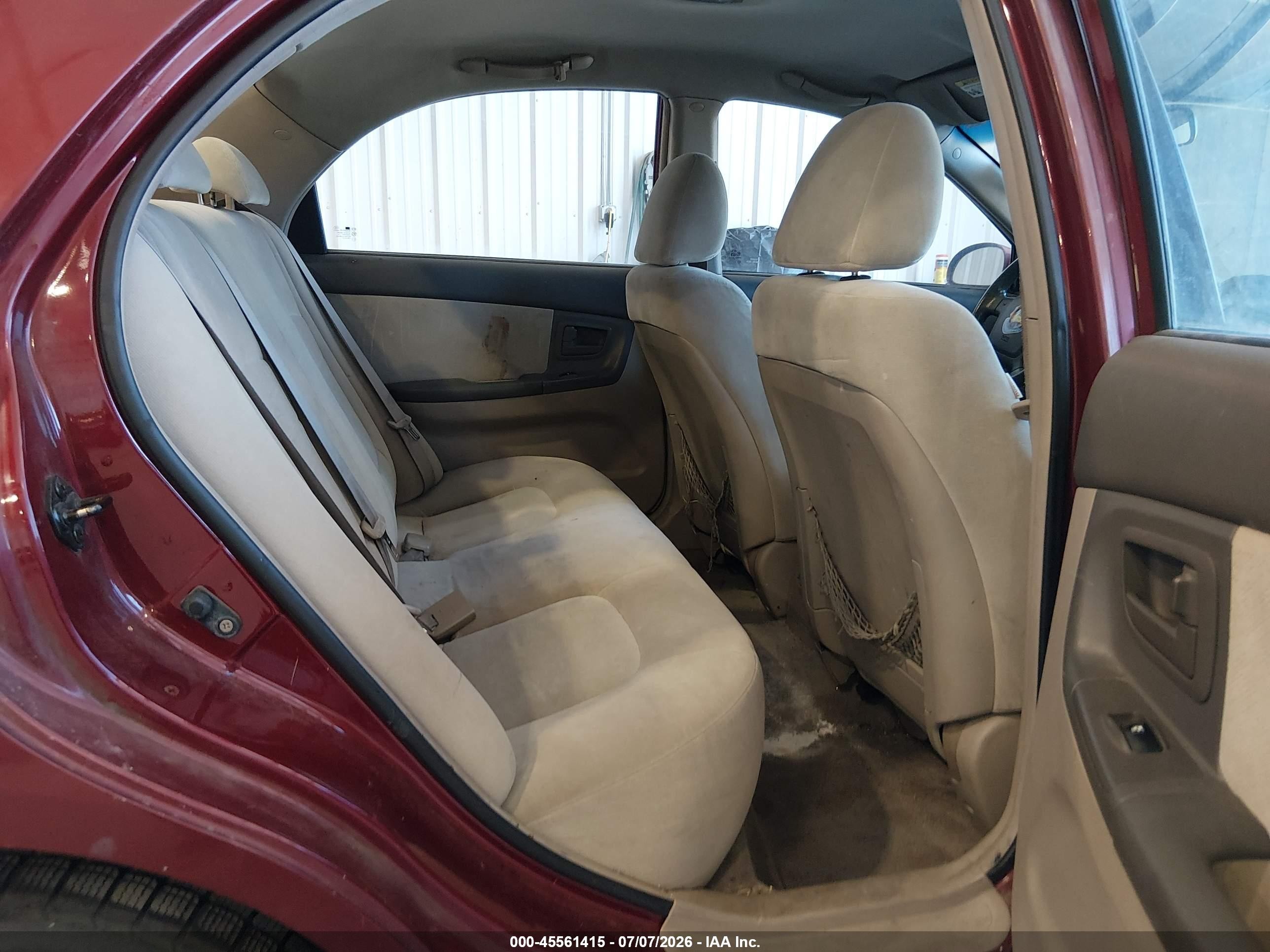 2005 Kia Spectra Ex/lx/sx Burgundy vin: KNAFE121X55164841