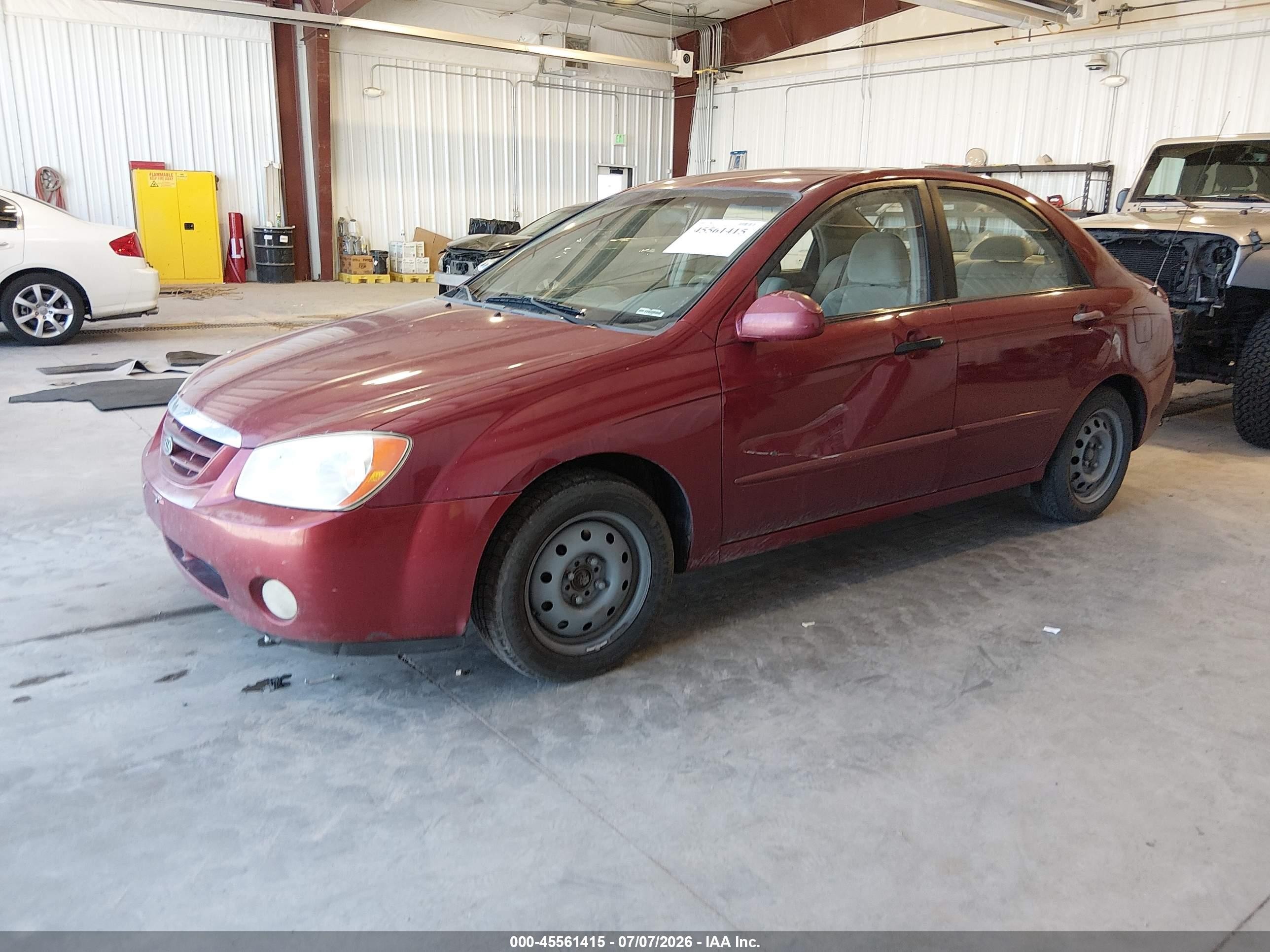 2005 Kia Spectra Ex/lx/sx Burgundy vin: KNAFE121X55164841