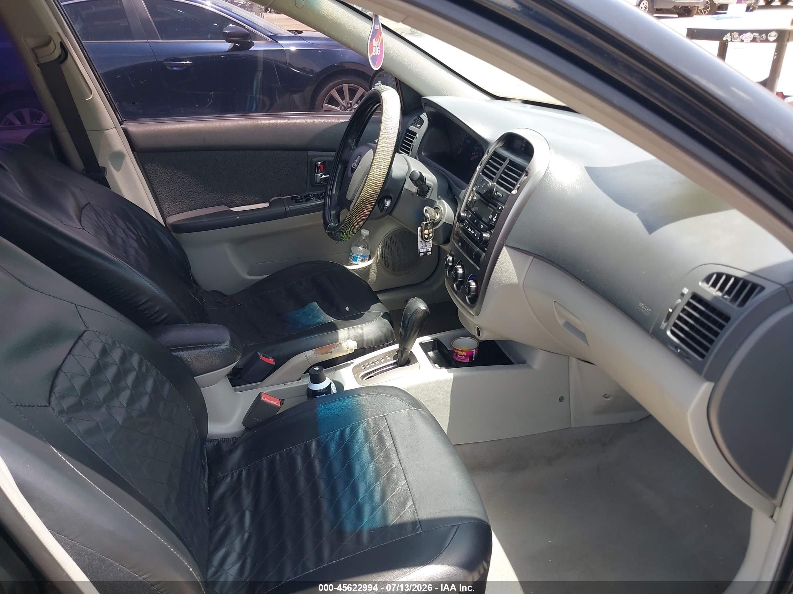 2006 Kia Spectra Ex/lx/sx Black vin: KNAFE121X65259742