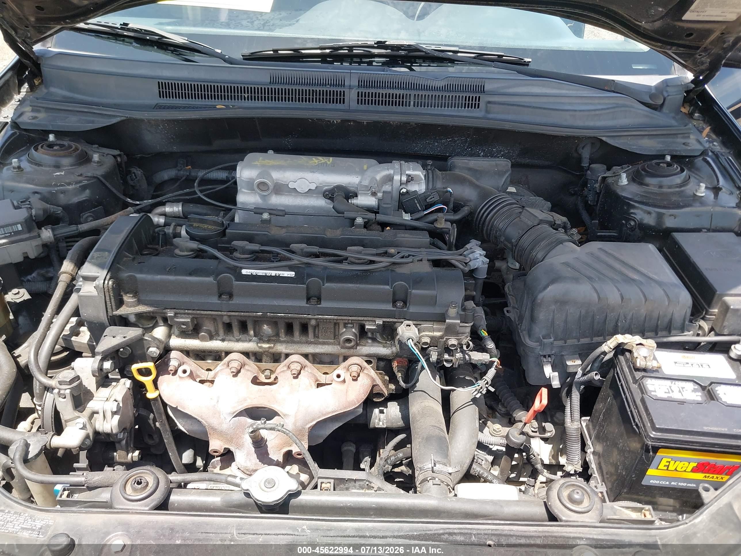2006 Kia Spectra Ex/lx/sx Black vin: KNAFE121X65259742