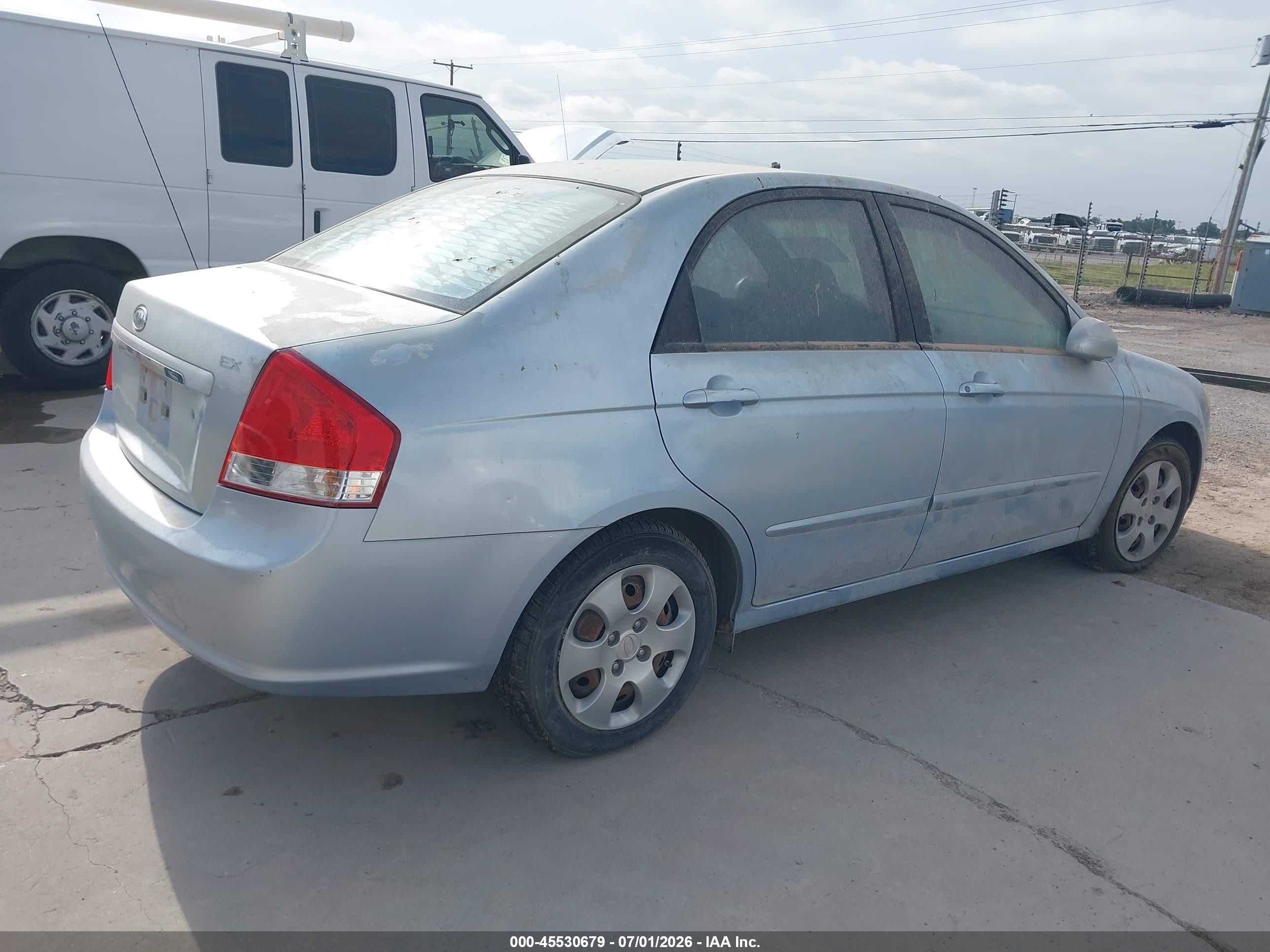 2007 Kia Spectra Ex Синий vin: KNAFE121X75426649