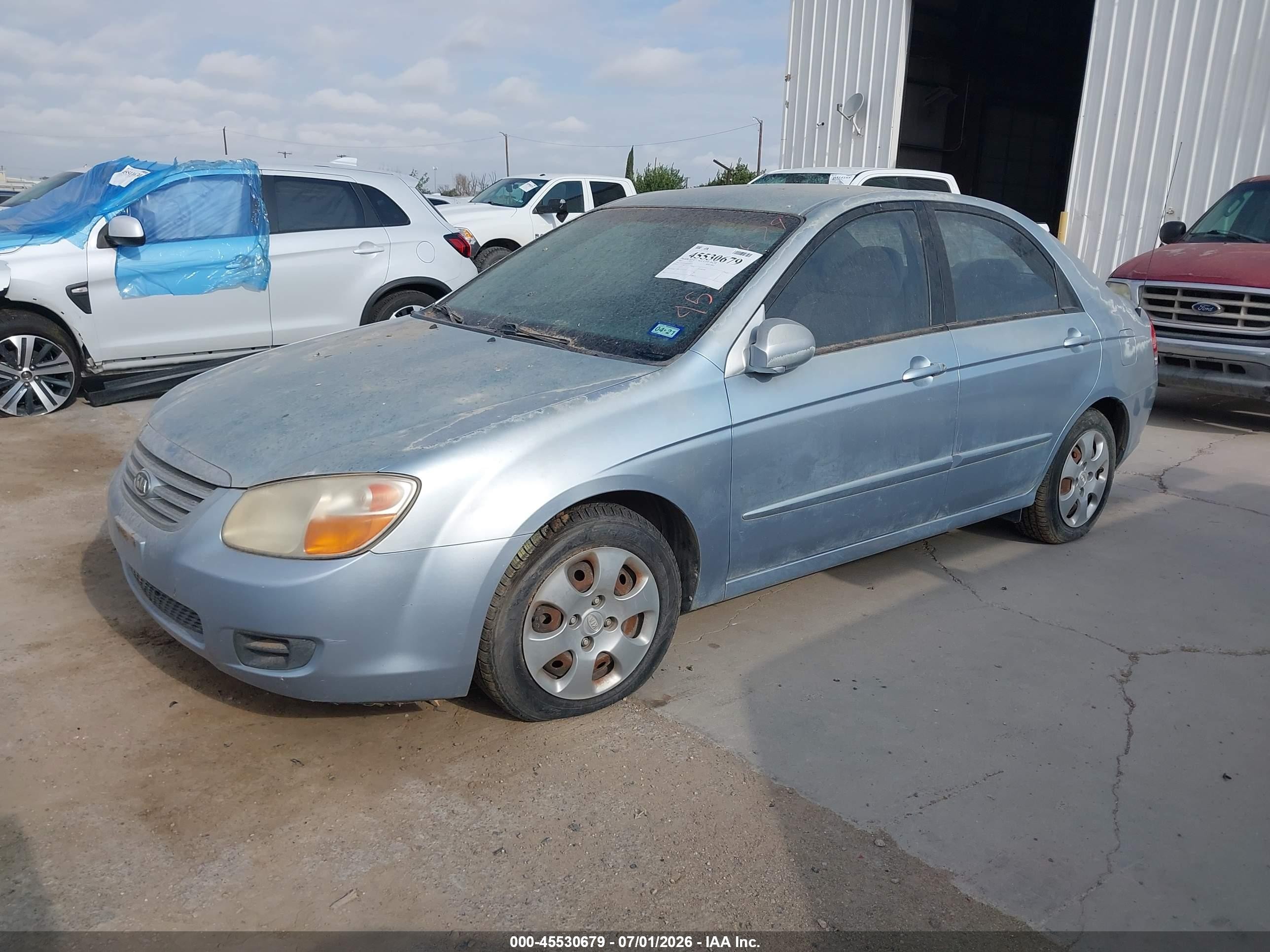 2007 Kia Spectra Ex Синий vin: KNAFE121X75426649