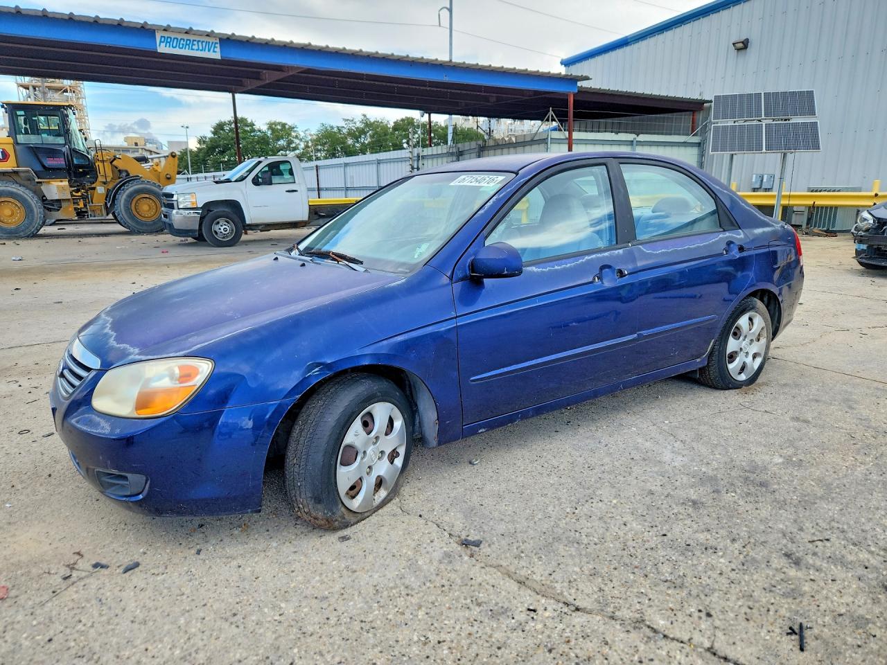 2007 Kia Spectra Lx Blue vin: KNAFE121X75439546