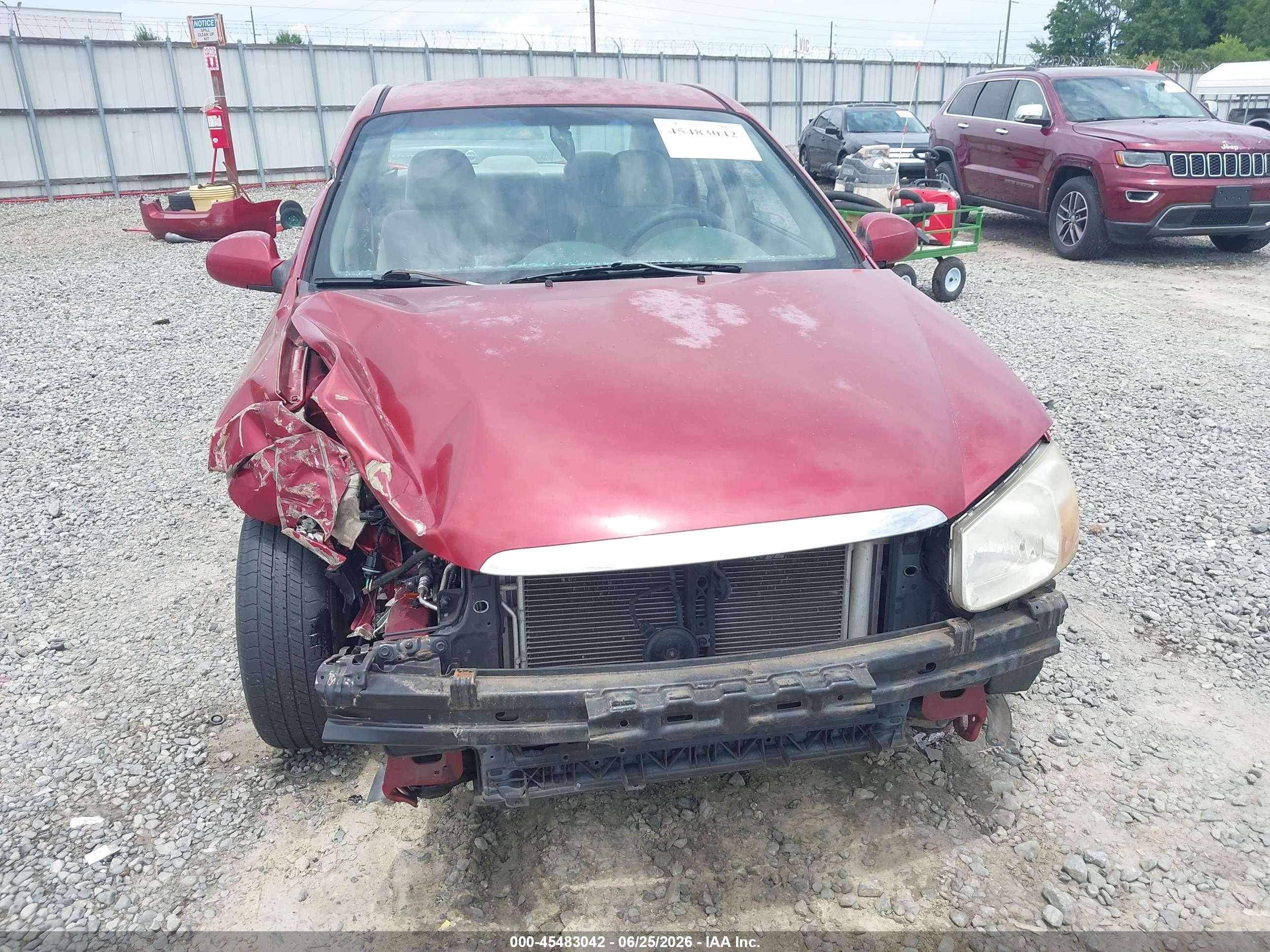 2008 Kia Spectra Ex Red vin: KNAFE121X85547540