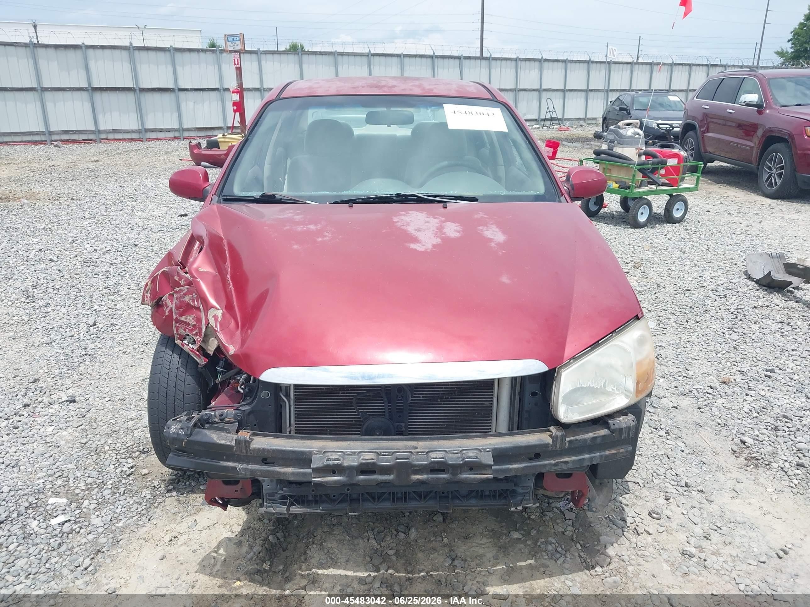 2008 Kia Spectra Ex Red vin: KNAFE121X85547540