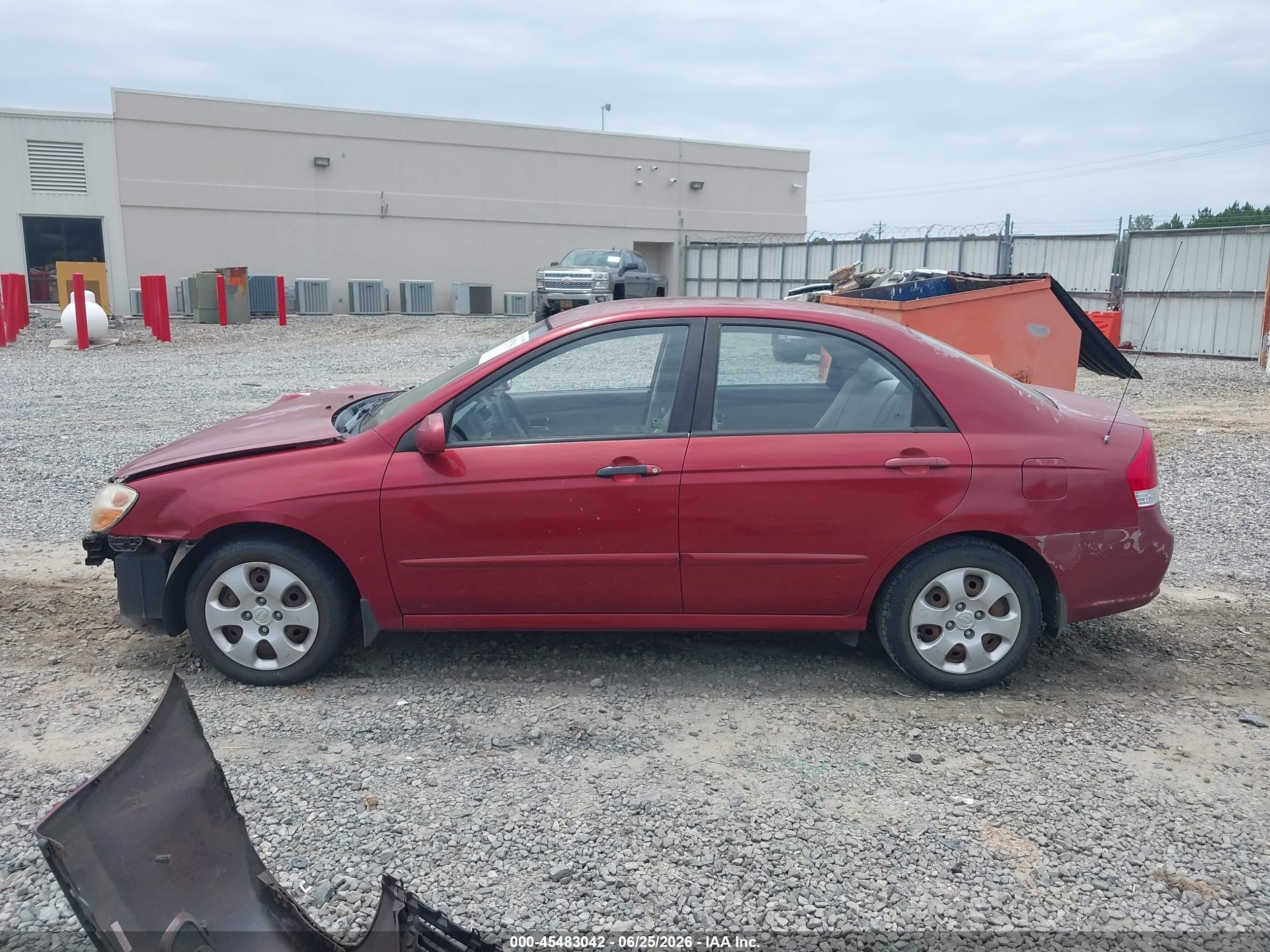 2008 Kia Spectra Ex Red vin: KNAFE121X85547540