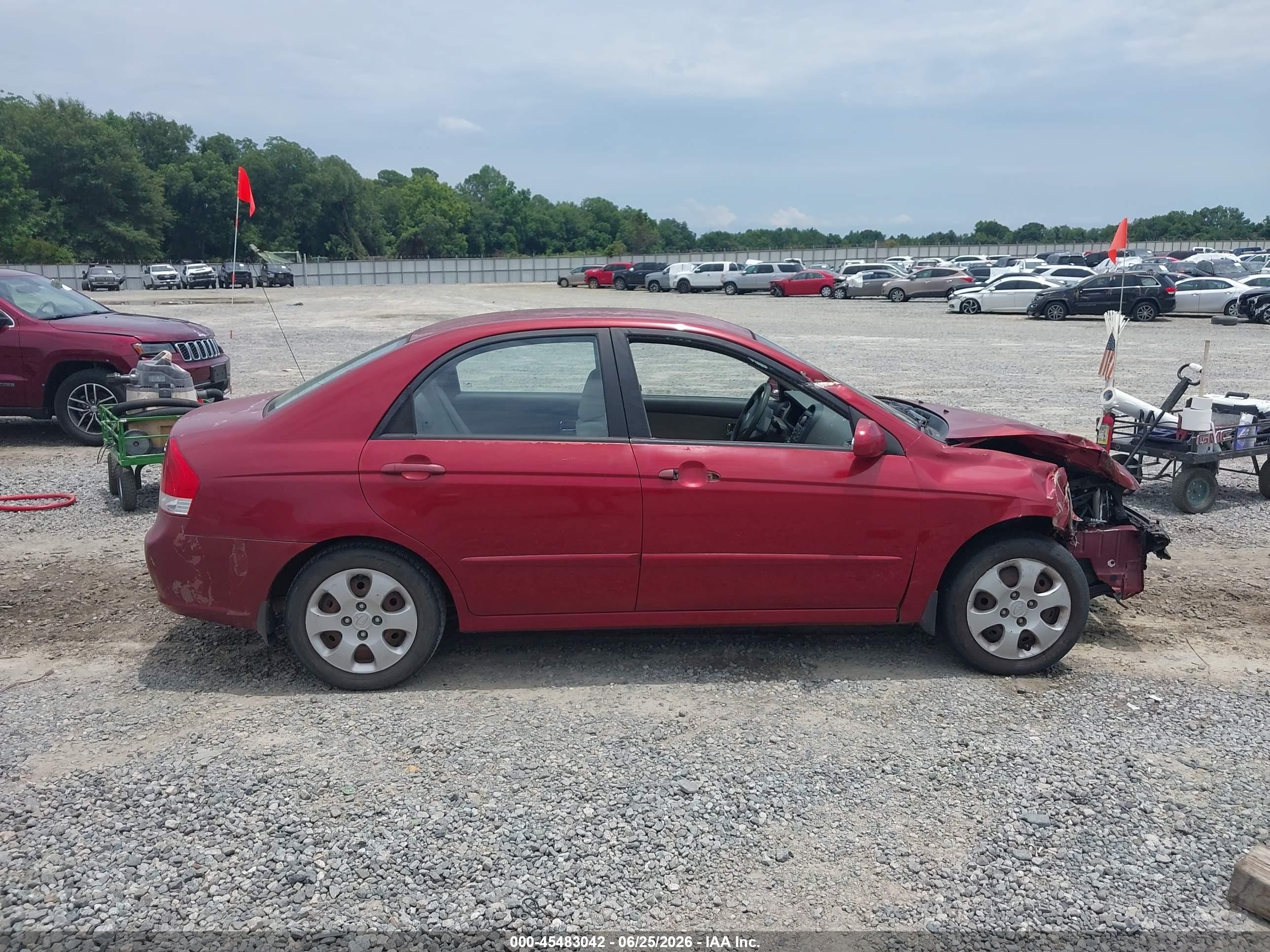 2008 Kia Spectra Ex Red vin: KNAFE121X85547540