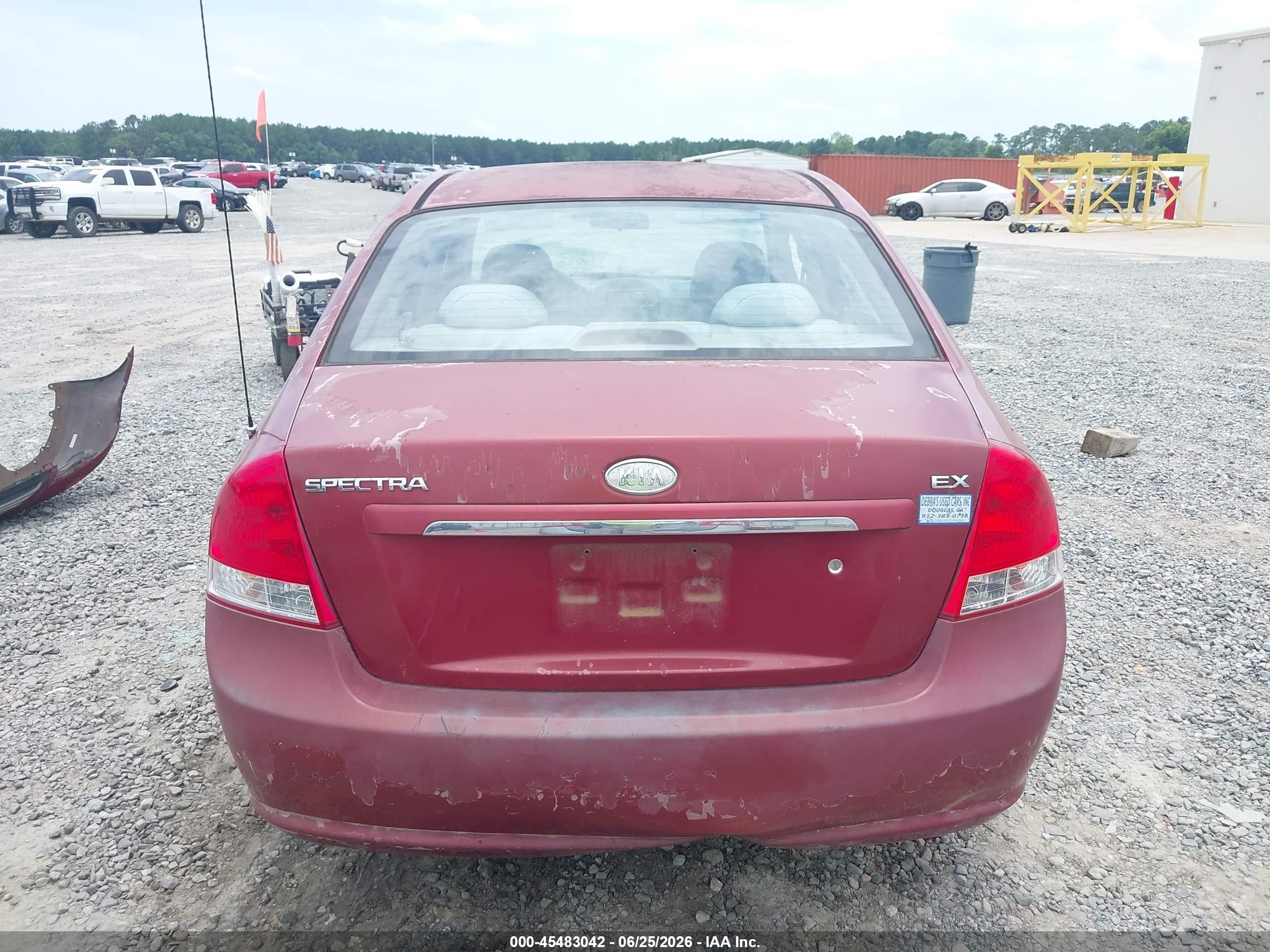 2008 Kia Spectra Ex Red vin: KNAFE121X85547540