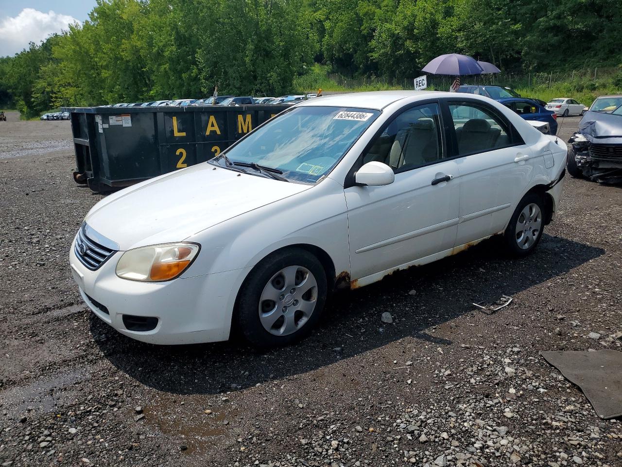 2008 Kia Spectra Lx Белый vin: KNAFE121X85558750
