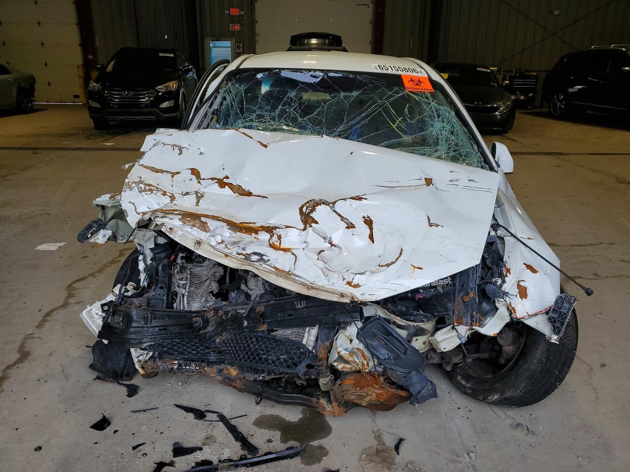 2008 Kia Spectra Lx White vin: KNAFE122085548527