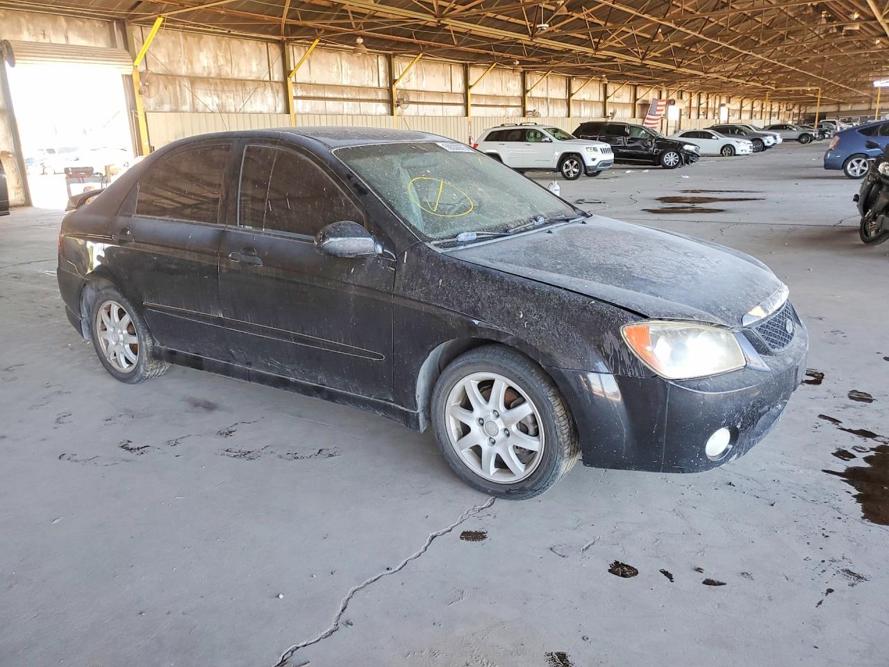 2006 Kia Spectra Charcoal vin: KNAFE122165208249
