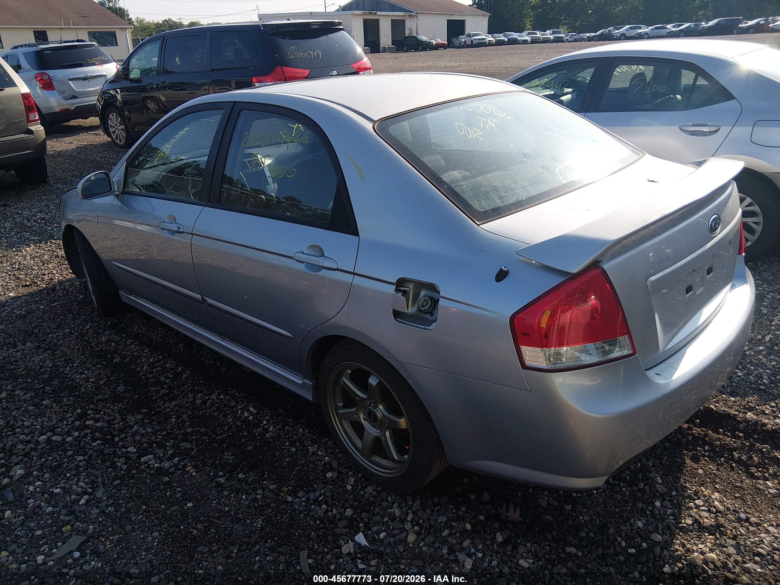 2007 Kia Spectra Sx Белый vin: KNAFE122275005713